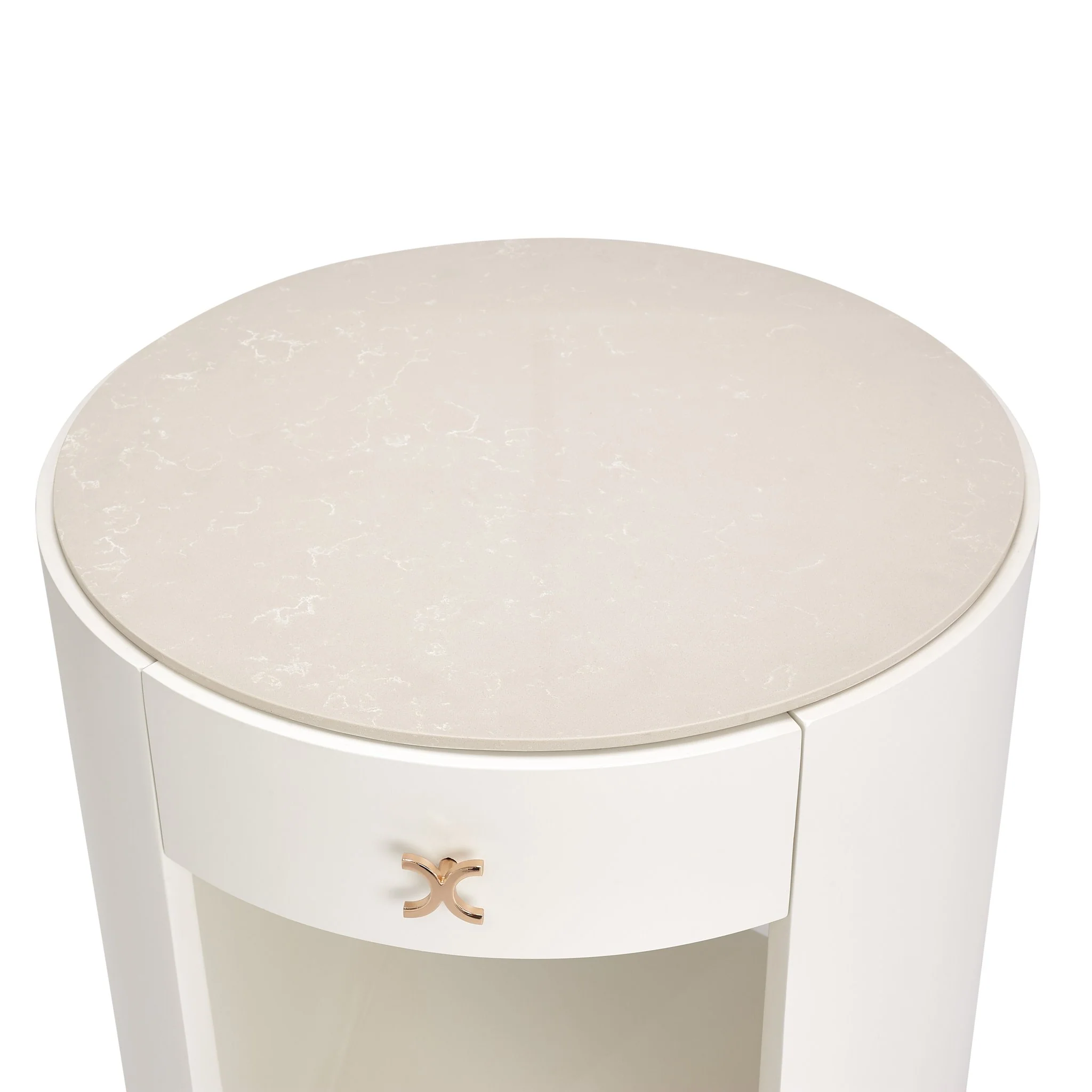 La Rachelle Round End Table - Champagne - Image 5