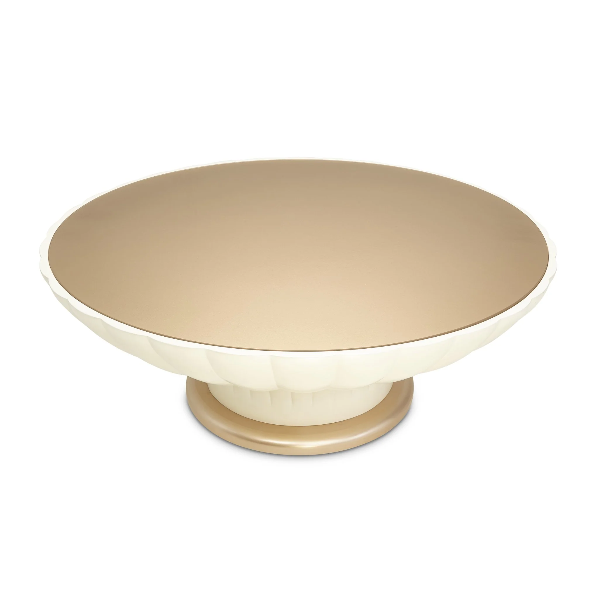 La Rachelle Scalloped Round Cocktail Table - Champagne - Image 2