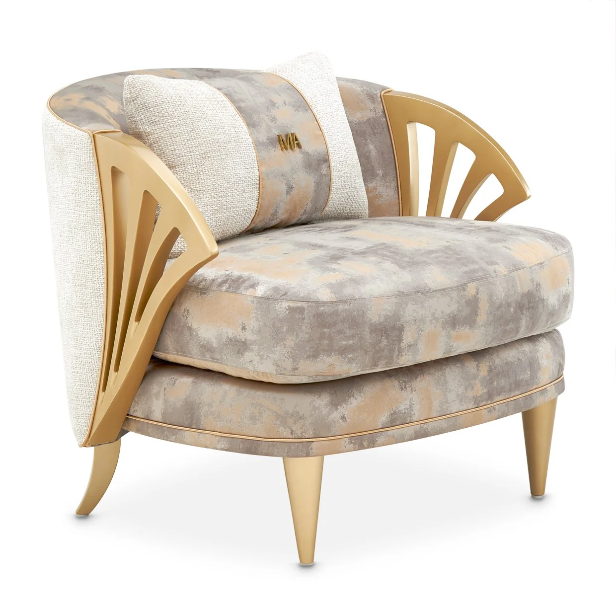 La Terrazza Accent Chair - Cappuccino/Light Champagne - Image 2