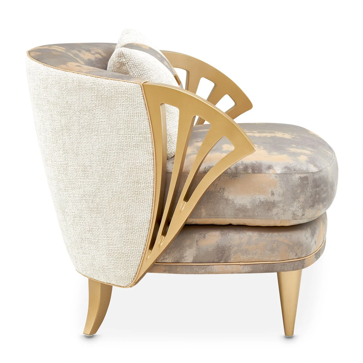 La Terrazza Accent Chair - Cappuccino/Light Champagne - Image 3