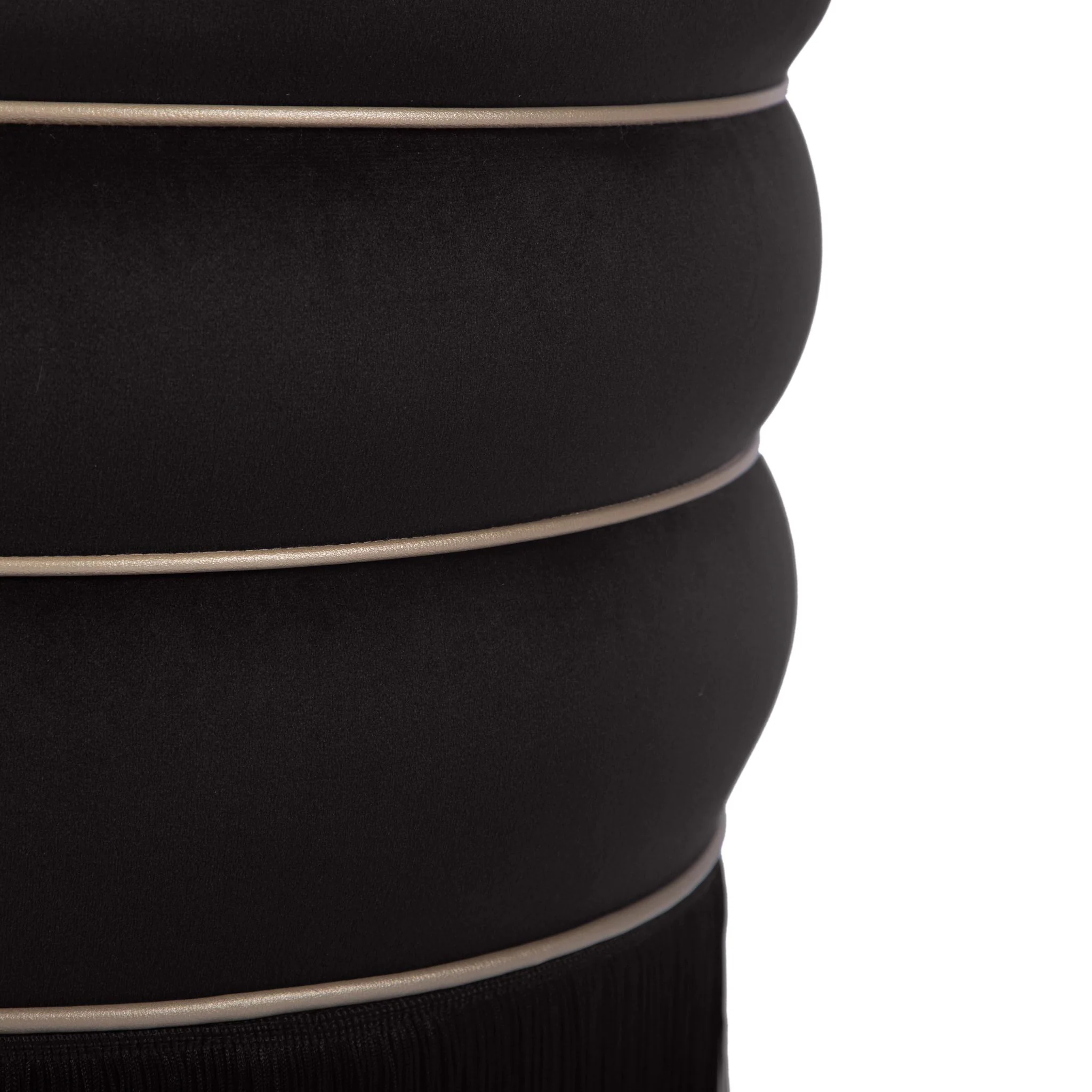 Lakka Black Velvet Ottoman - Image 6
