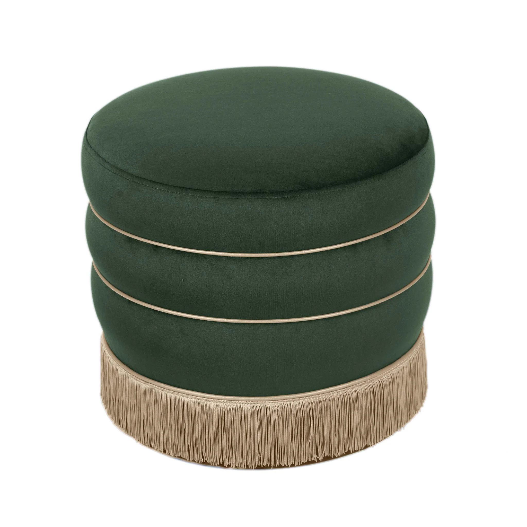 Lakka Green Velvet Ottoman - Image 4