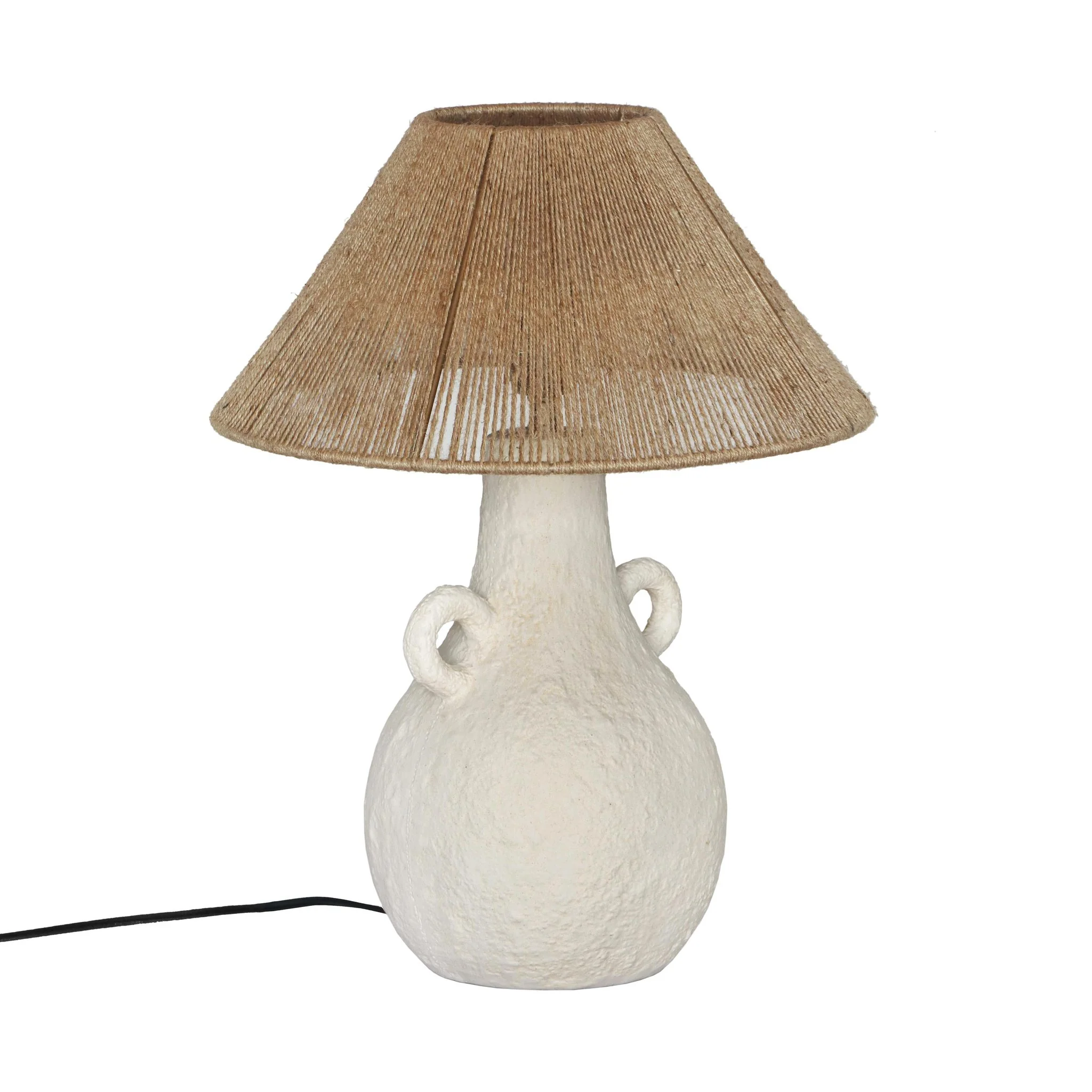 Lalit Natural & White Ceramic Table Lamp - Image 3