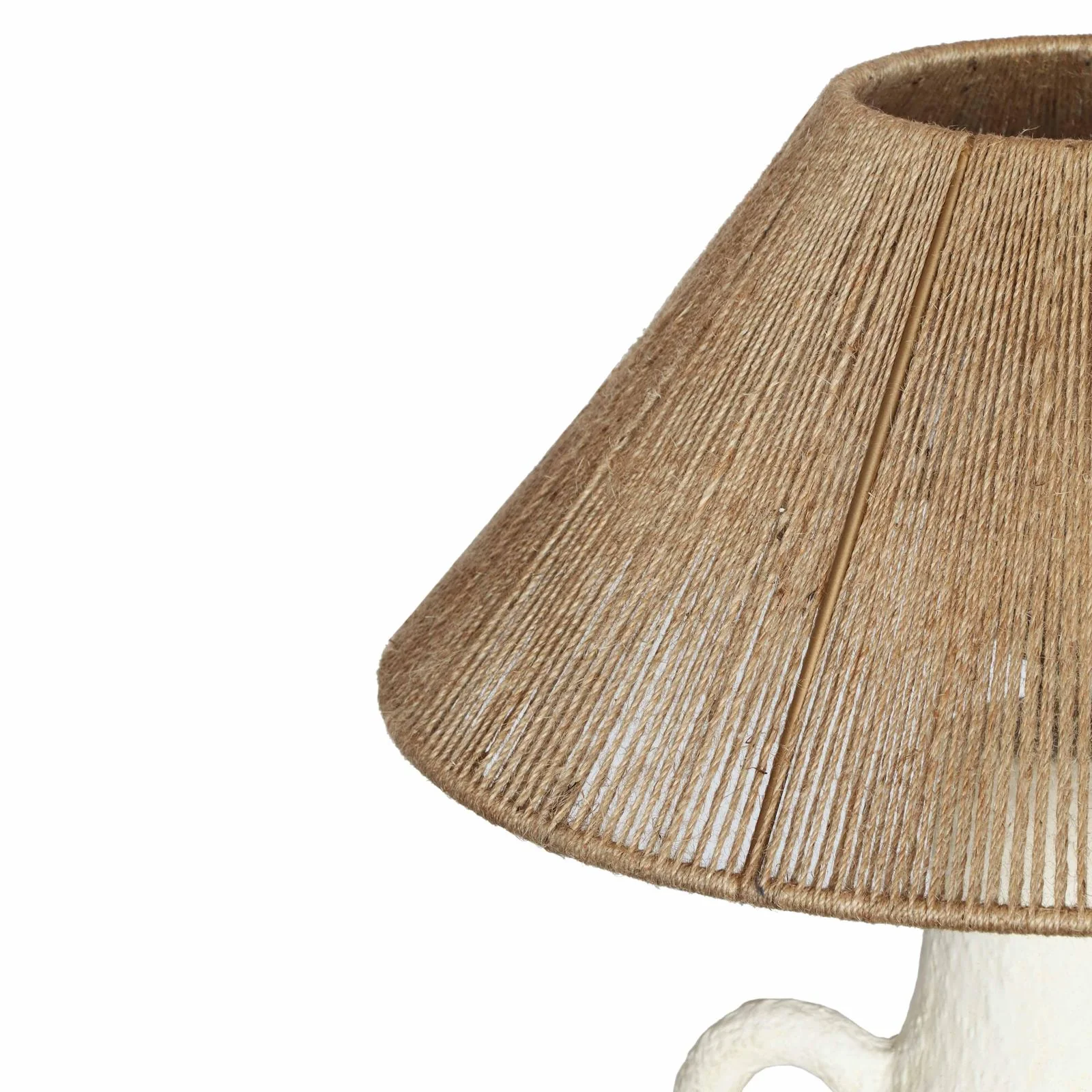 Lalit Natural & White Ceramic Table Lamp - Image 4