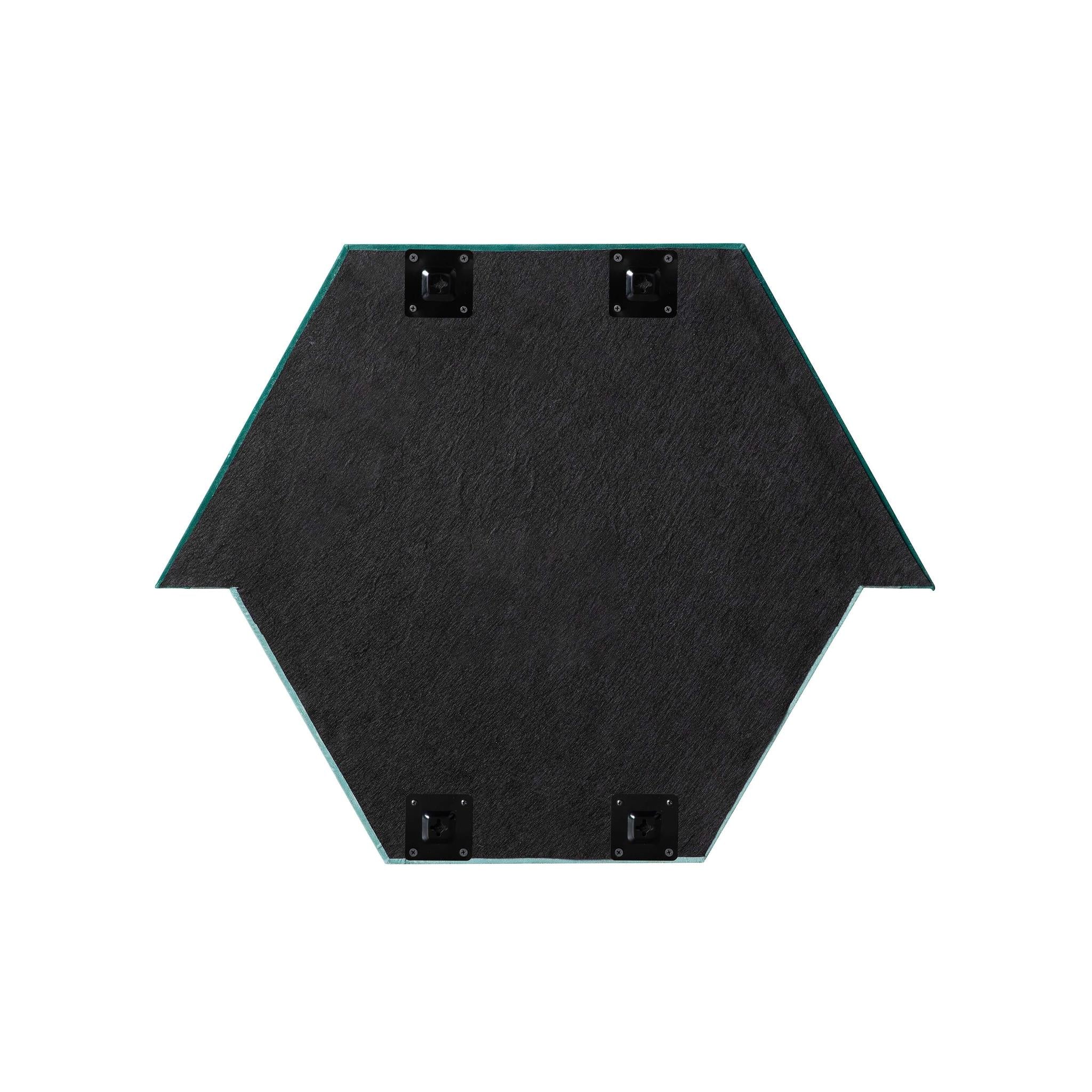 Lally Aqua Velvet Prism Wall Mirror - Image 4