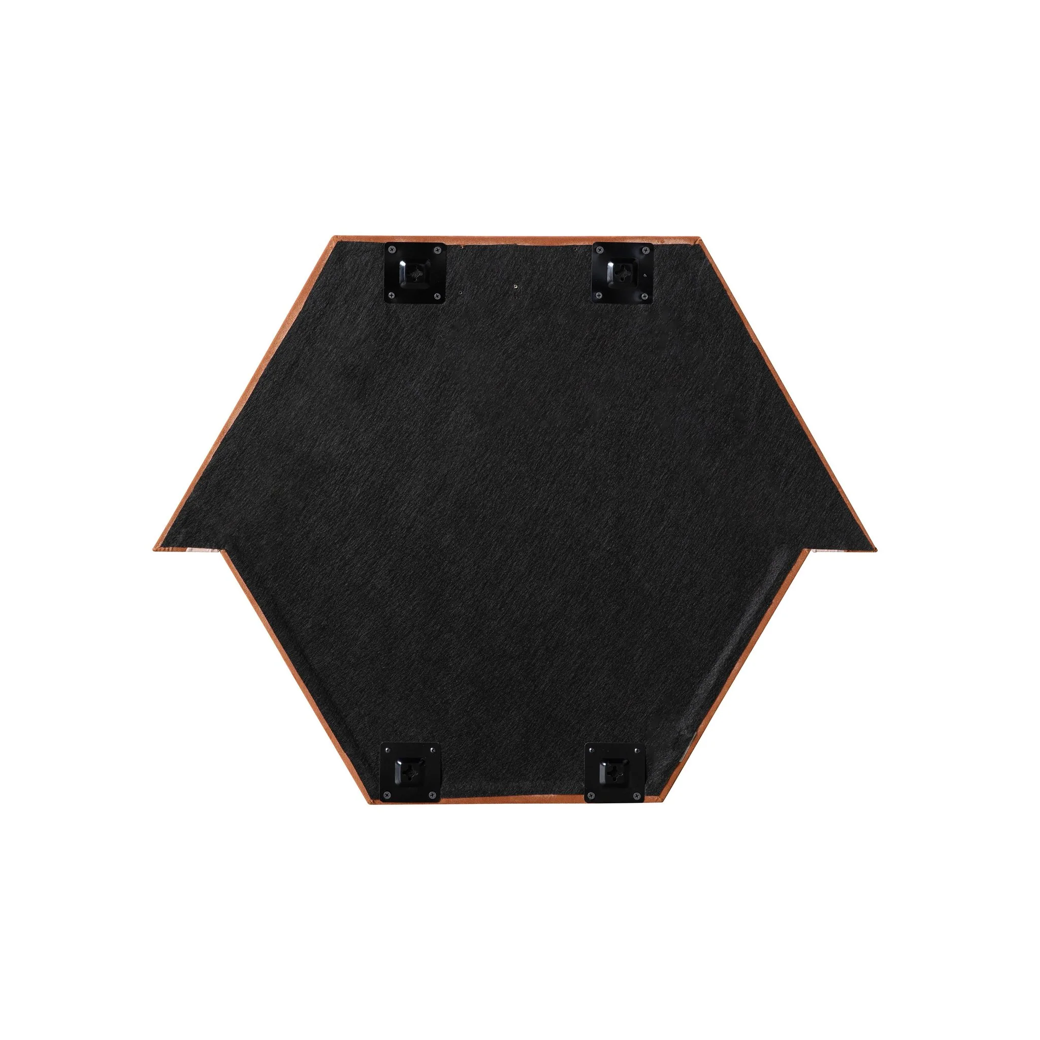 Lally Terracotta Velvet Prism Wall Mirror - Image 4