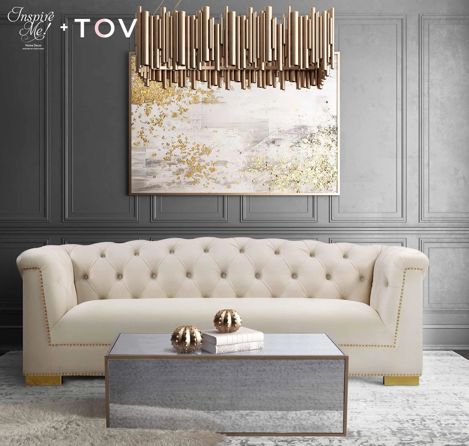 Lana Mirrored Coffee Table - Image 4