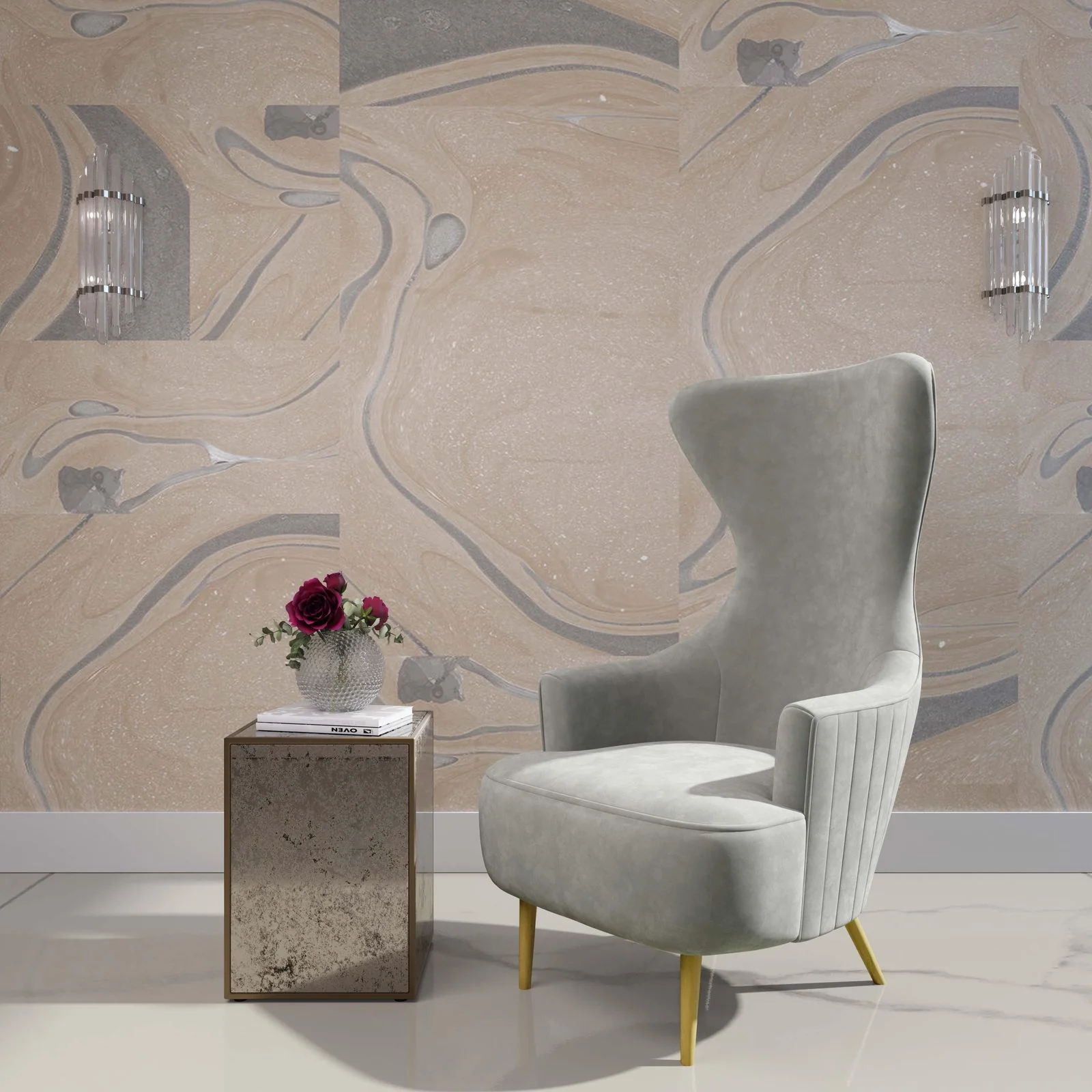 Lana Mirrored Side Table - Image 2