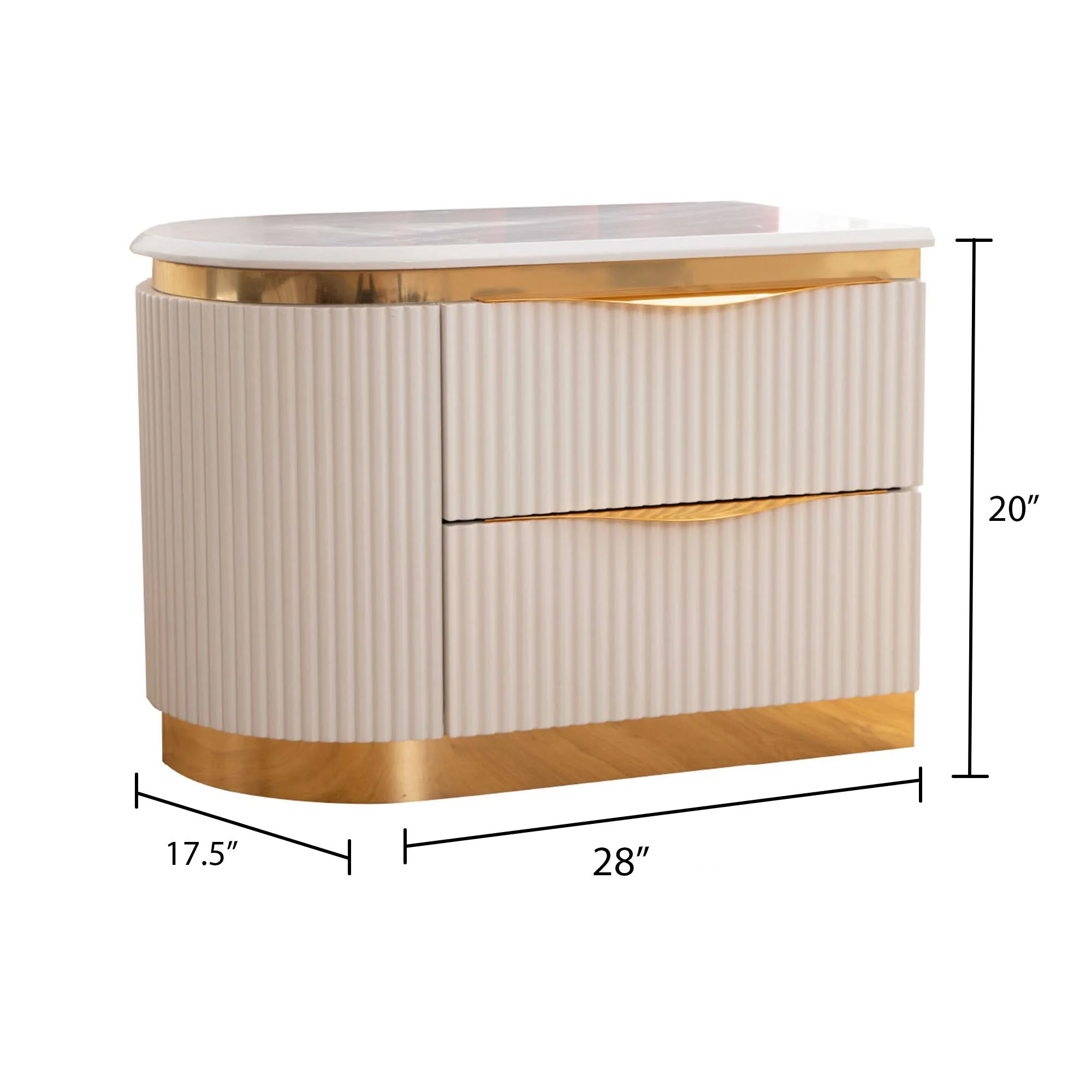 Laura Left - Nightstand White - Image 6