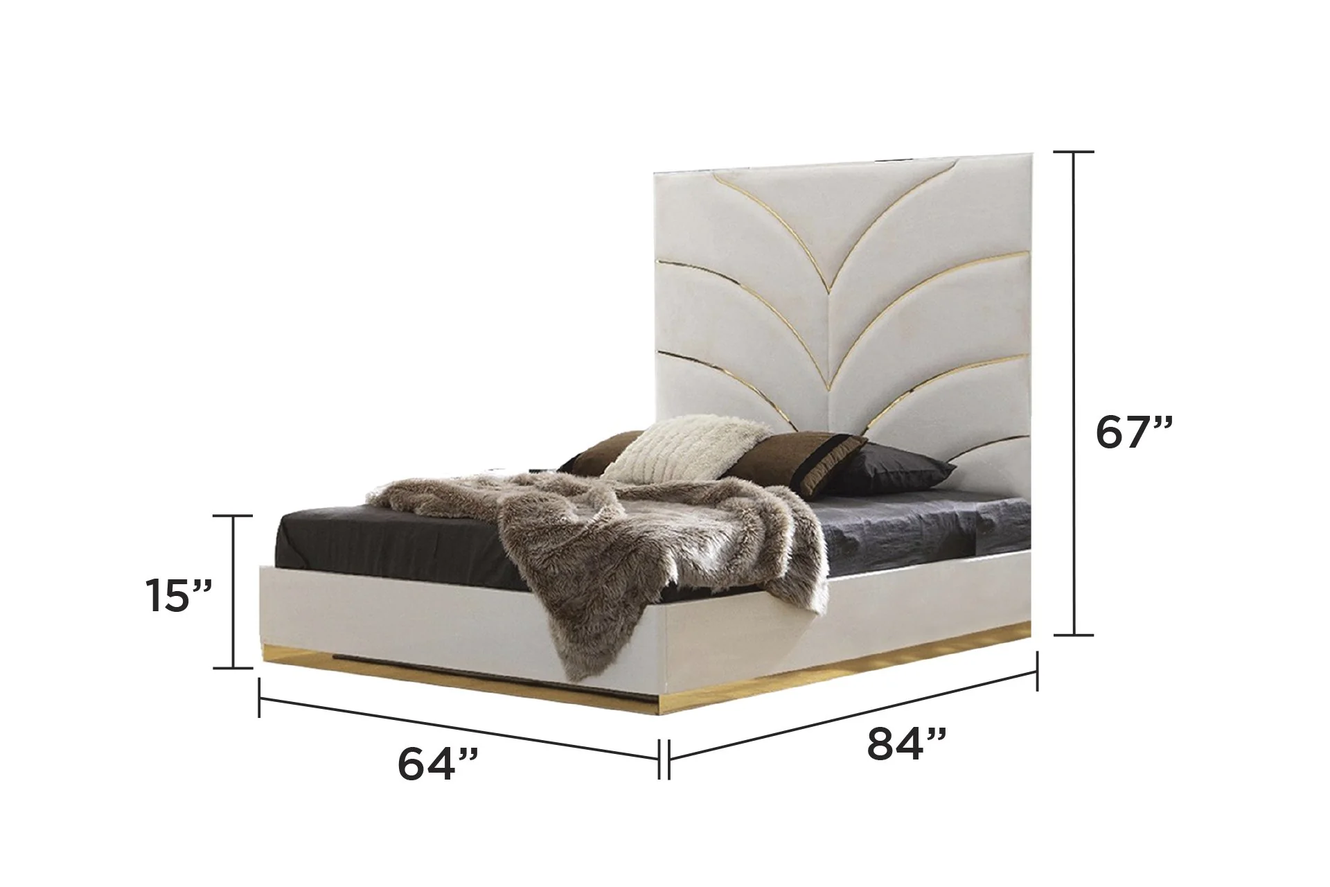 LAURA Queen Bed White - Image 6