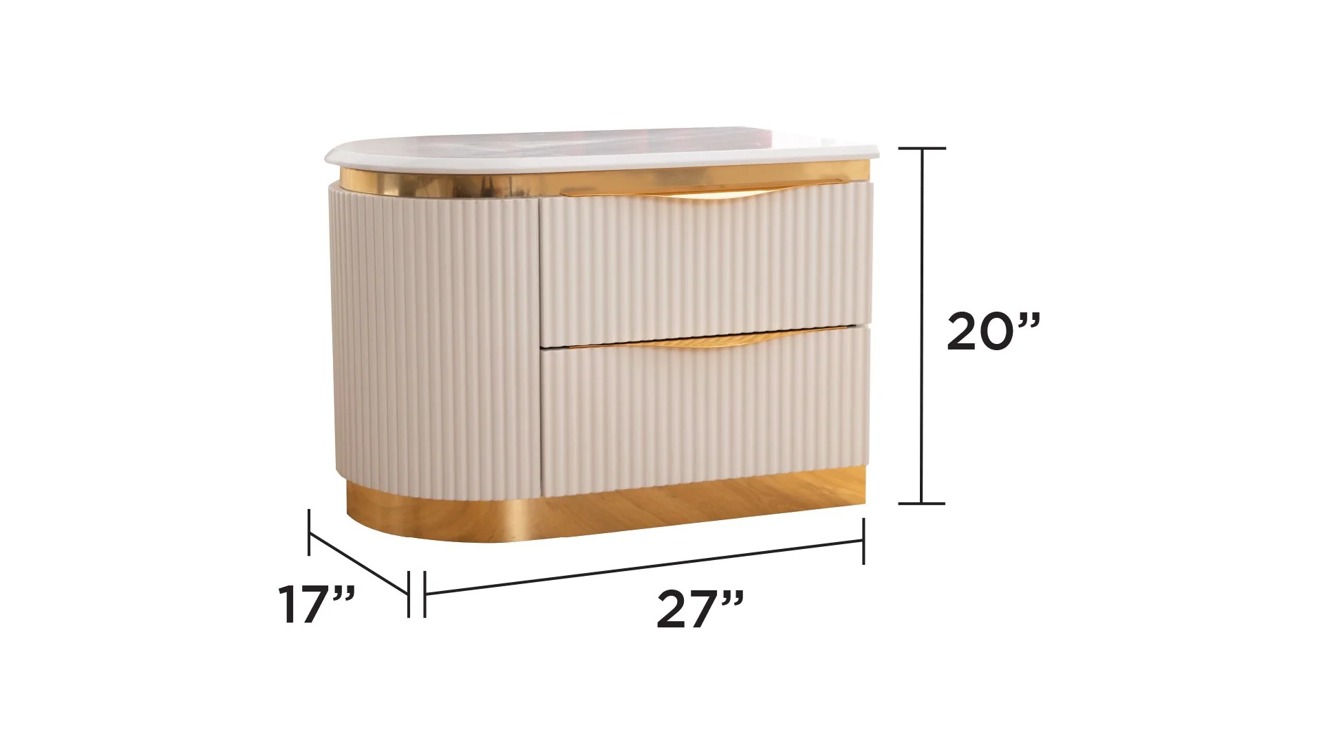 Laura Right - Nightstand White - Image 2