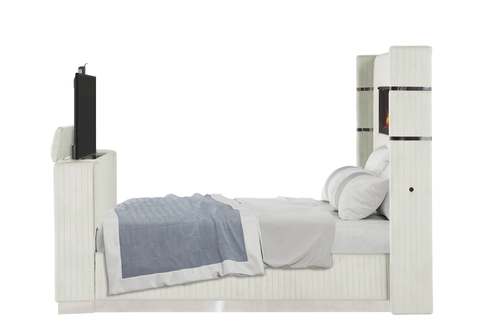 Lavish King 4PC Bedroom Set Beige - Image 7