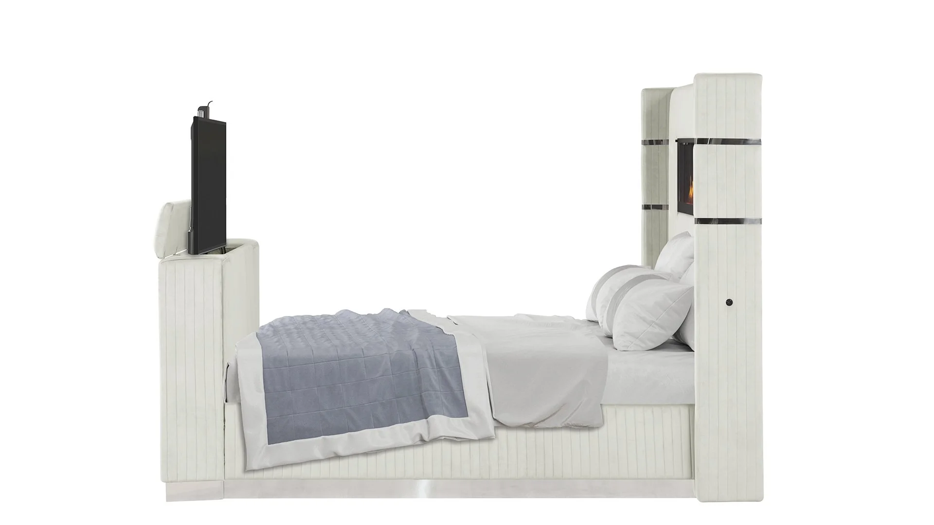 Lavish King 5PC Bedroom Set Beige - Image 4