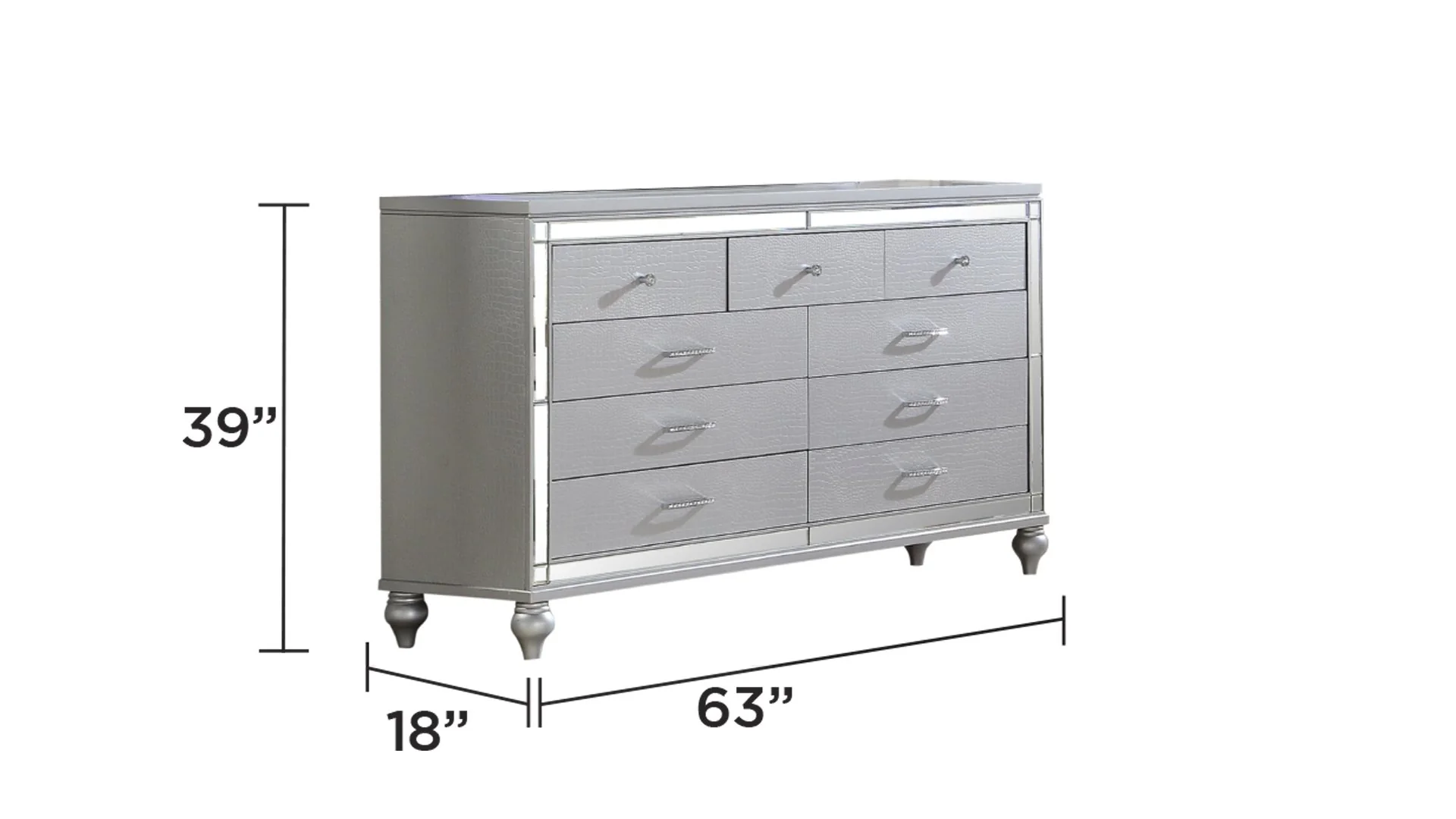 Lavish King 5PC Bedroom Set Beige - Image 9