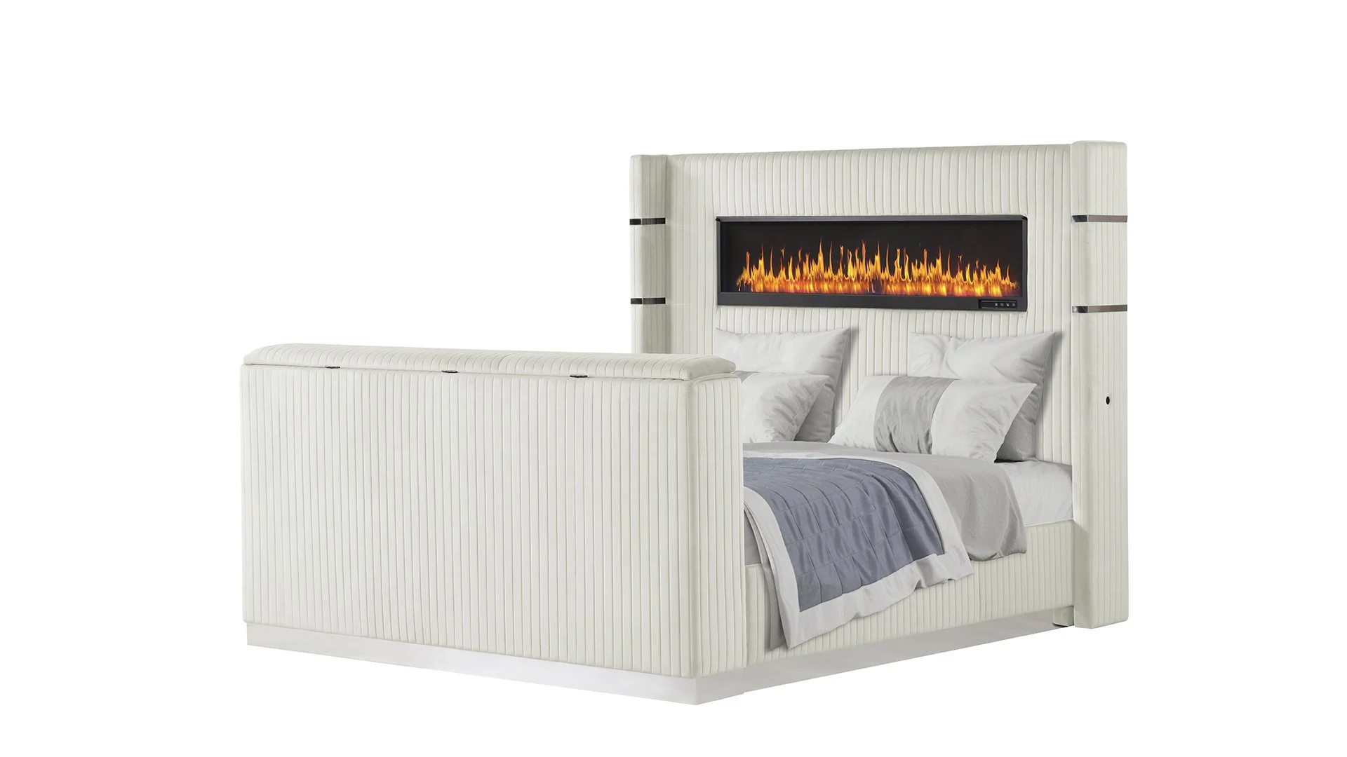 Lavish Queen 4PC Bedroom Set Beige - Image 2