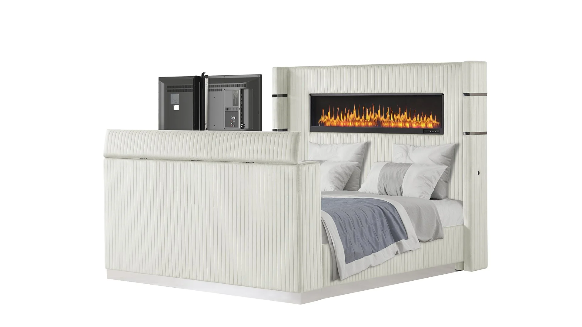 Lavish Queen 4PC Bedroom Set Beige - Image 3