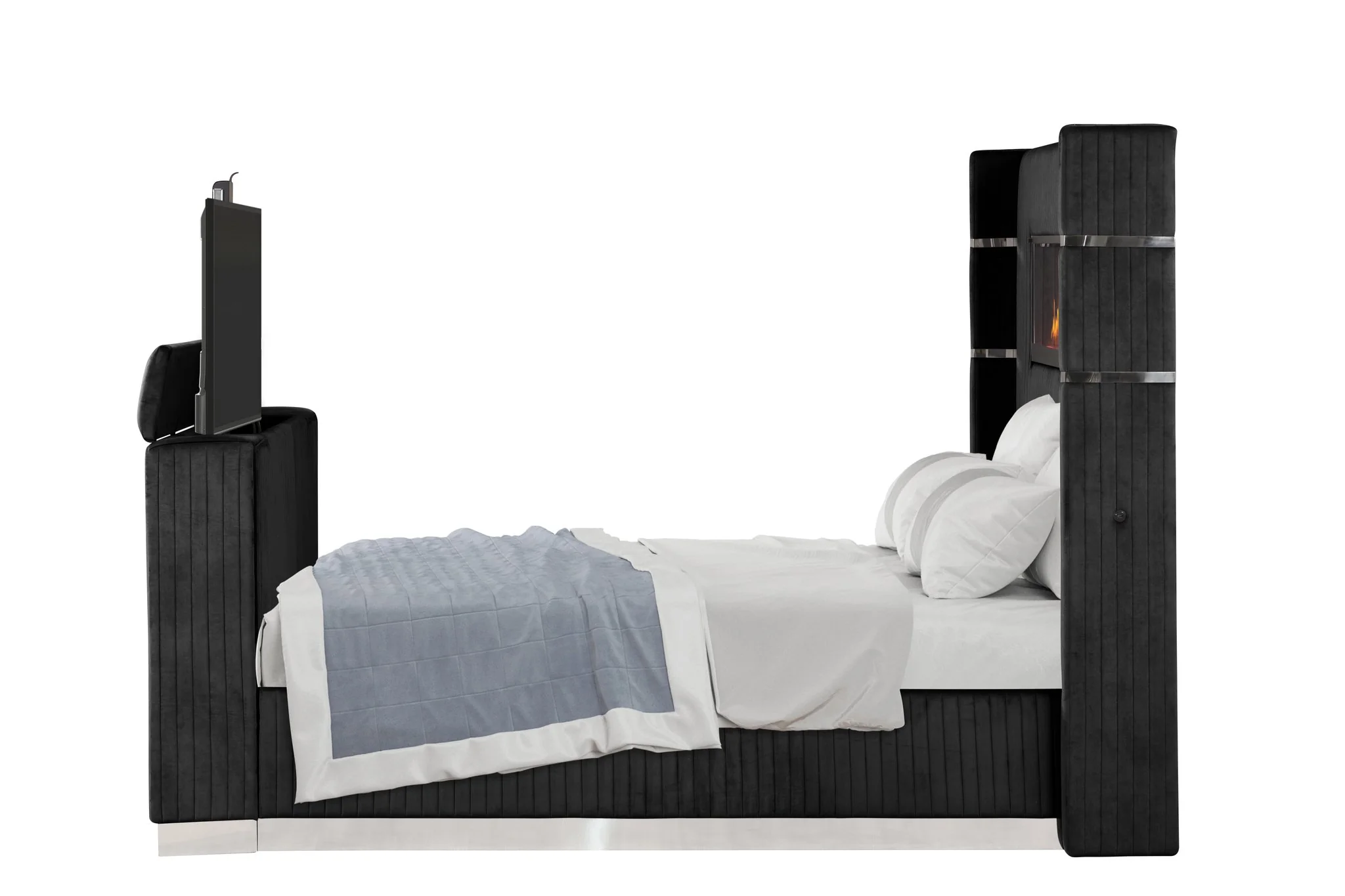 Lavish Queen 4PC Bedroom Set Black - Image 6