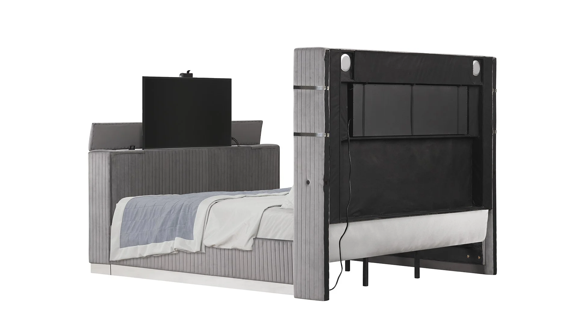 Lavish Queen 4PC Bedroom Set Gray - Image 7