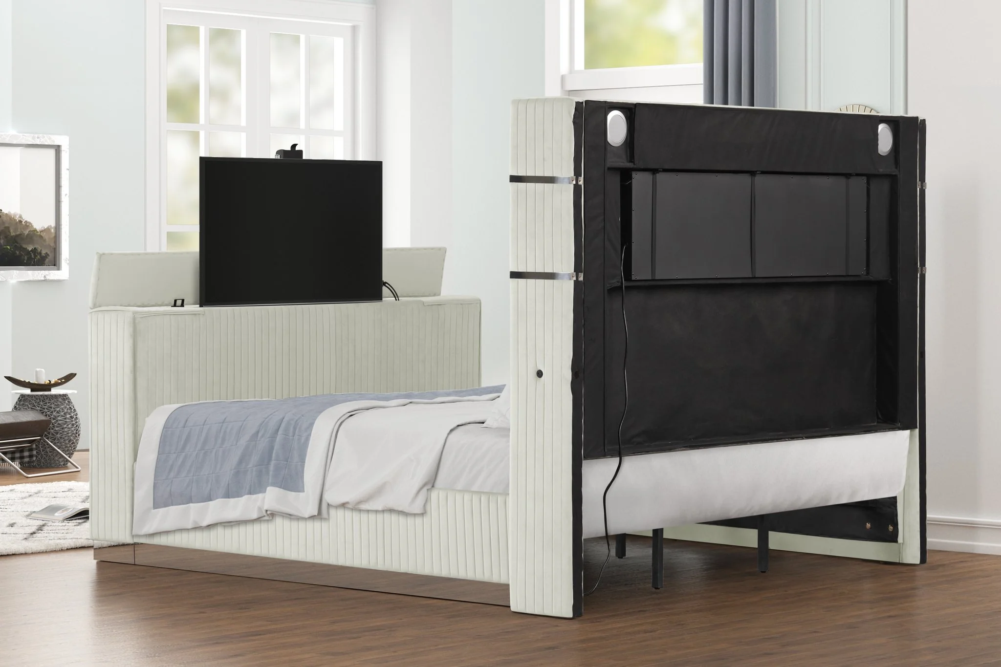 Lavish Queen Bed Beige - Image 5