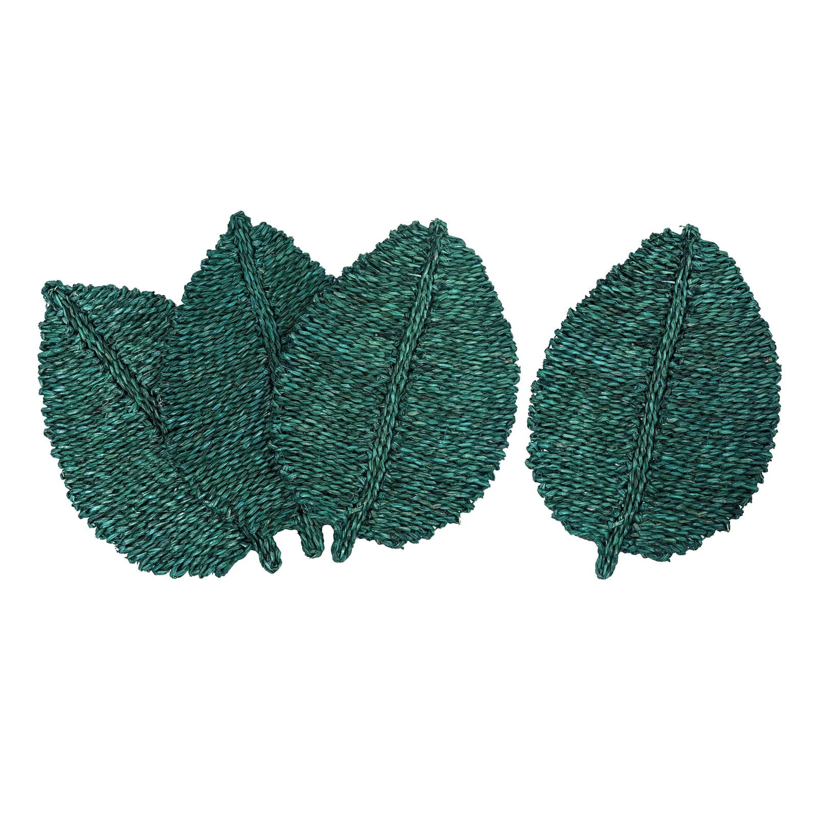 Leaf Green Seagrass Placemat - Set of 4 - Image 3