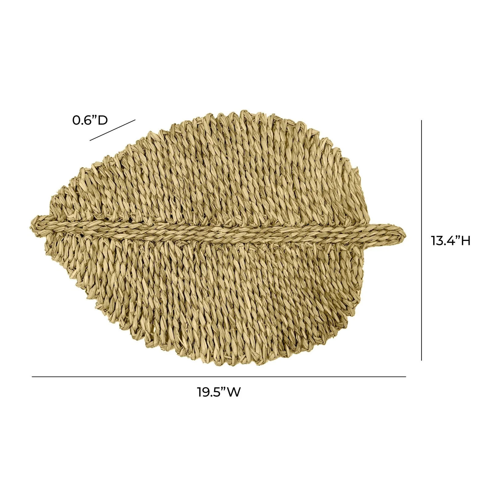 Leaf Natural Seagrass Placemat - Set of 4 - Image 4