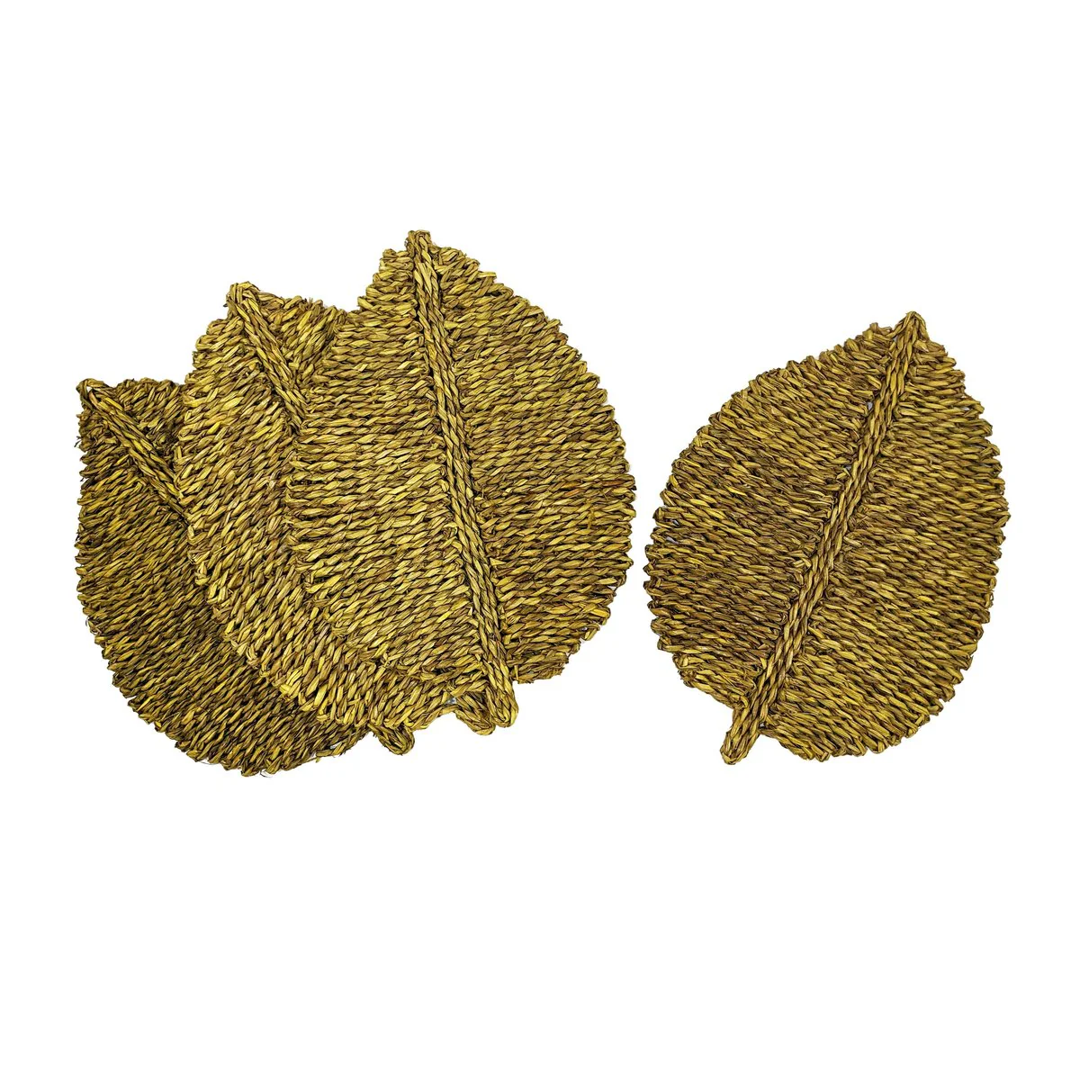 Leaf Yellow Seagrass Placemat - Set of 4 - Image 3