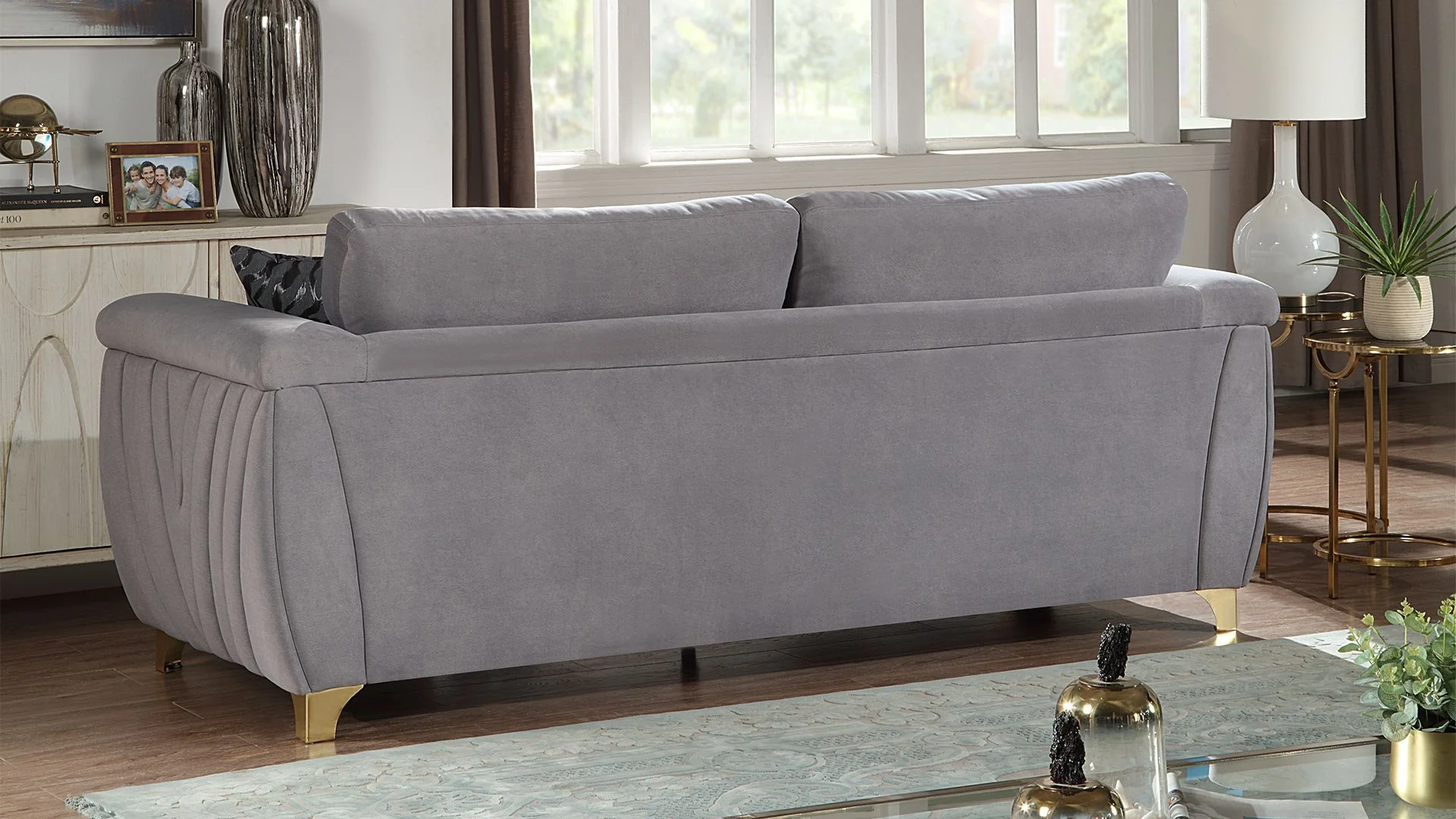 Leena 2PC Living Room Set Gray - Image 4