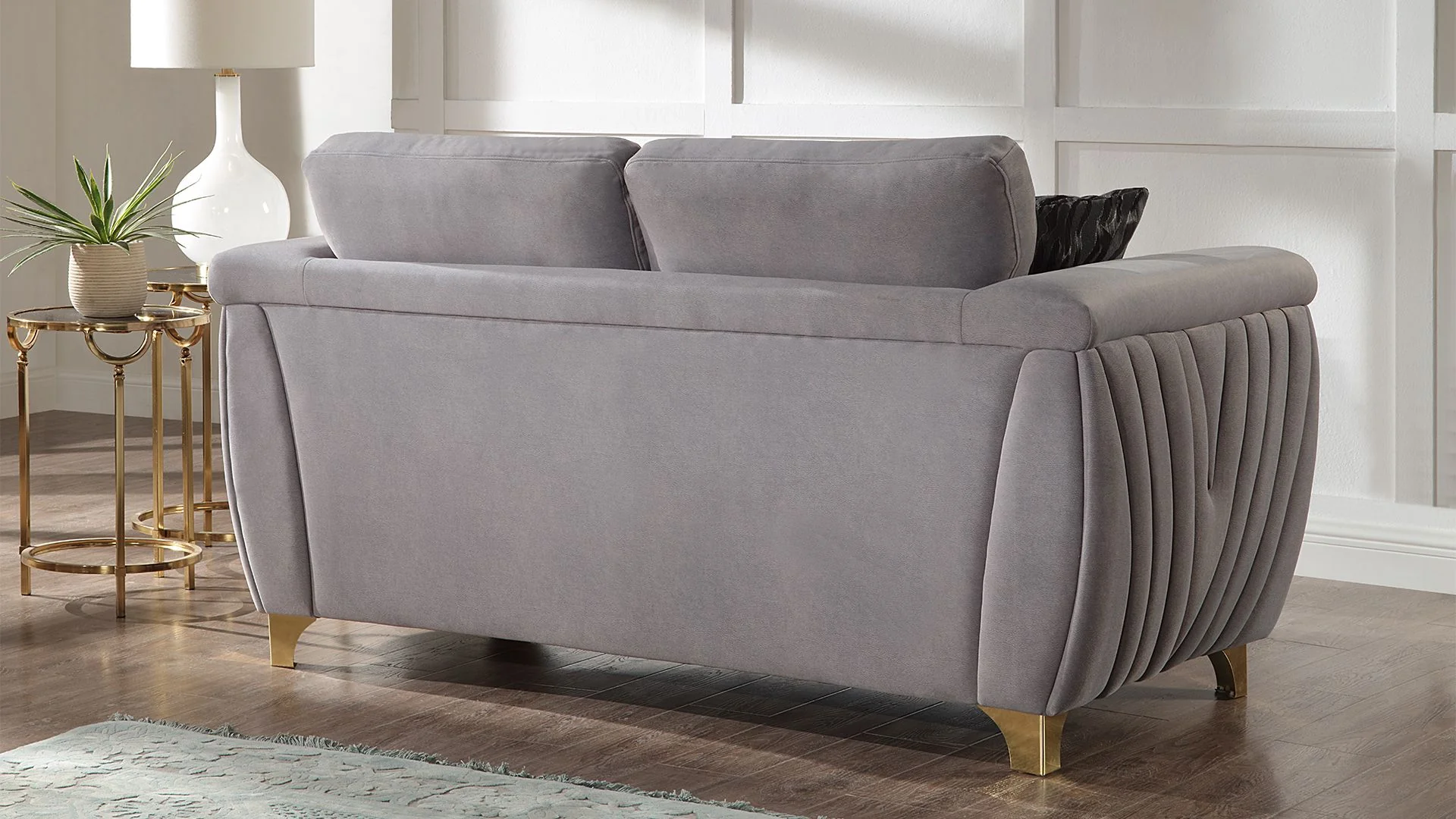 Leena 2PC Living Room Set Gray - Image 8