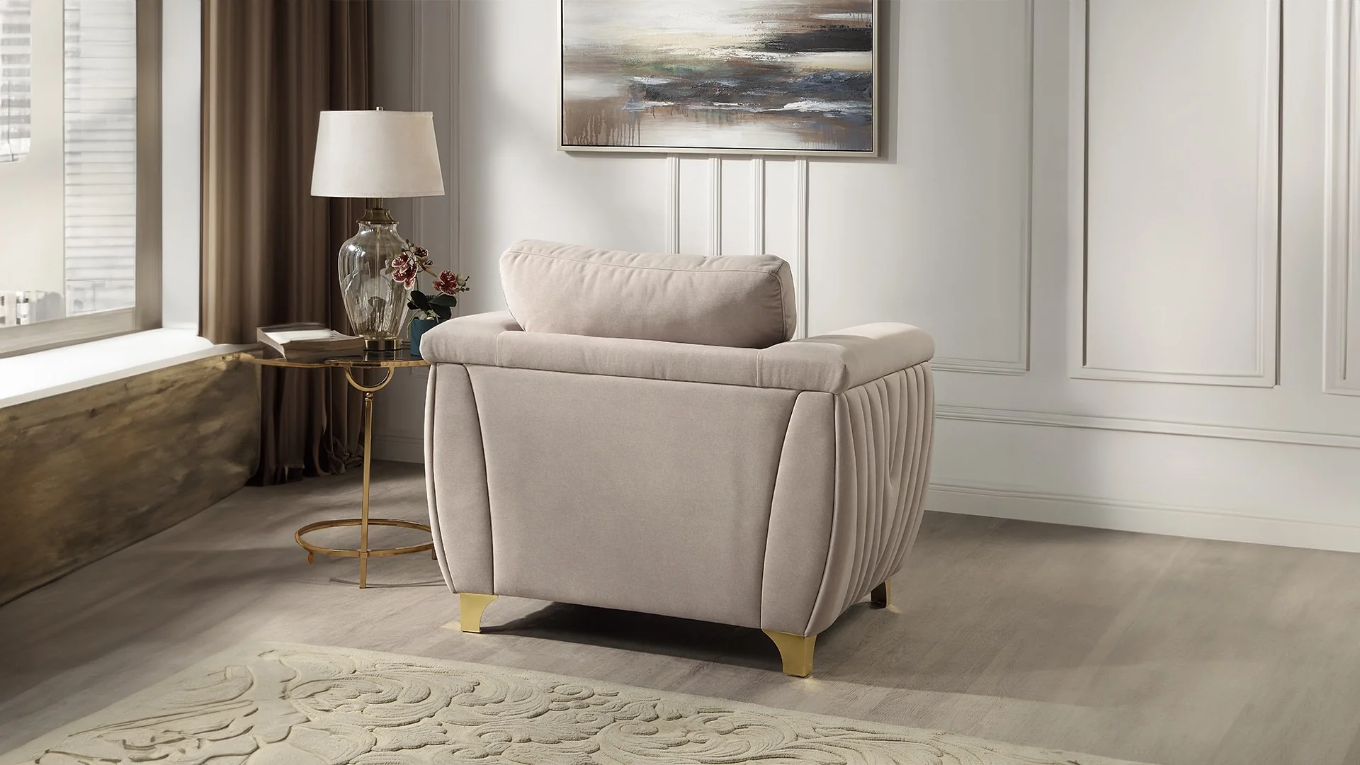 Leena Chair Beige - Image 3