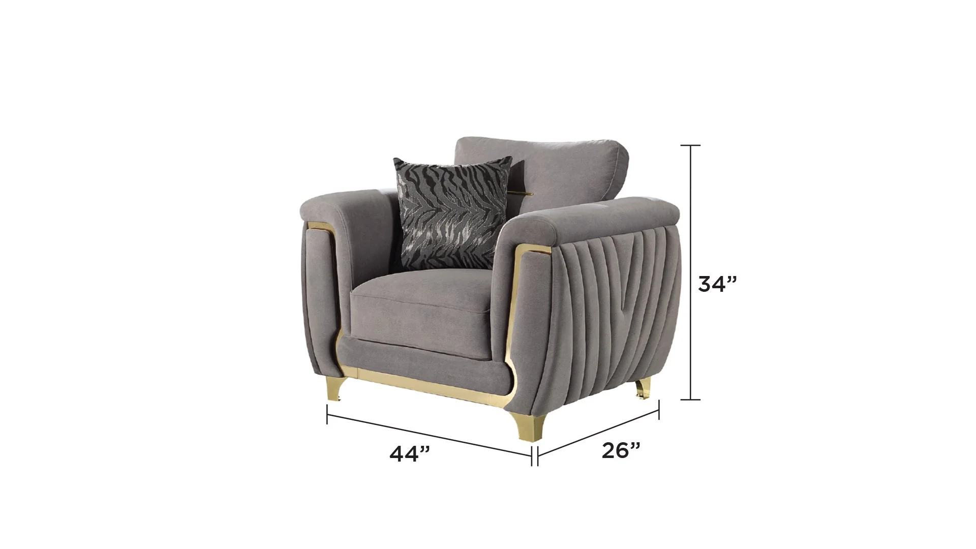 Leena Chair Gray - Image 2