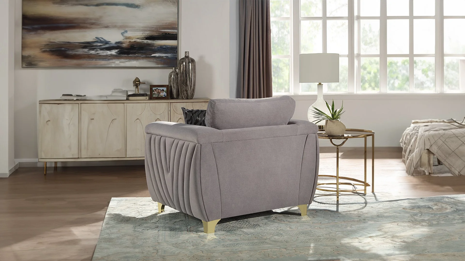 Leena Chair Gray - Image 3