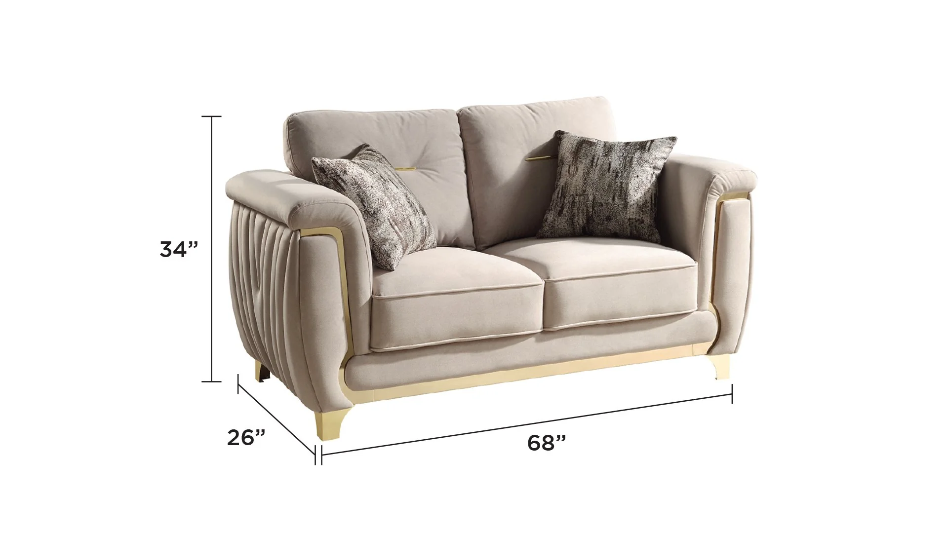 Leena Sofa Beige - Image 5