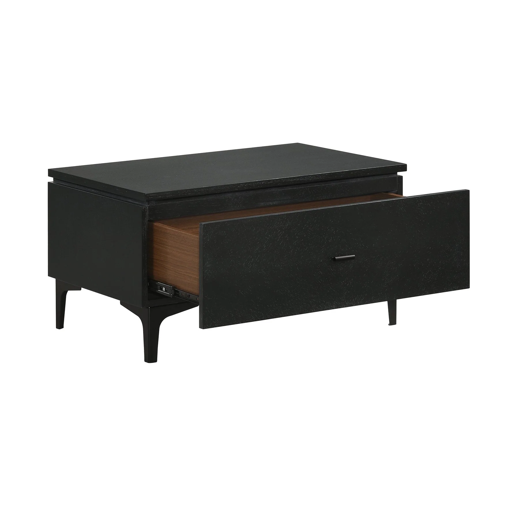 Legend 3 Piece Gray Fabric Queen Platform Bed and Nightstands Bedroom Set - Image 4