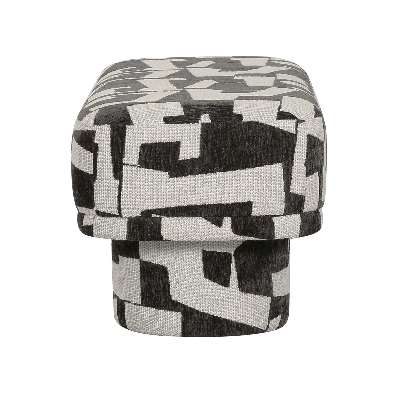 Lena Black and White Jacquard Bench - Image 5