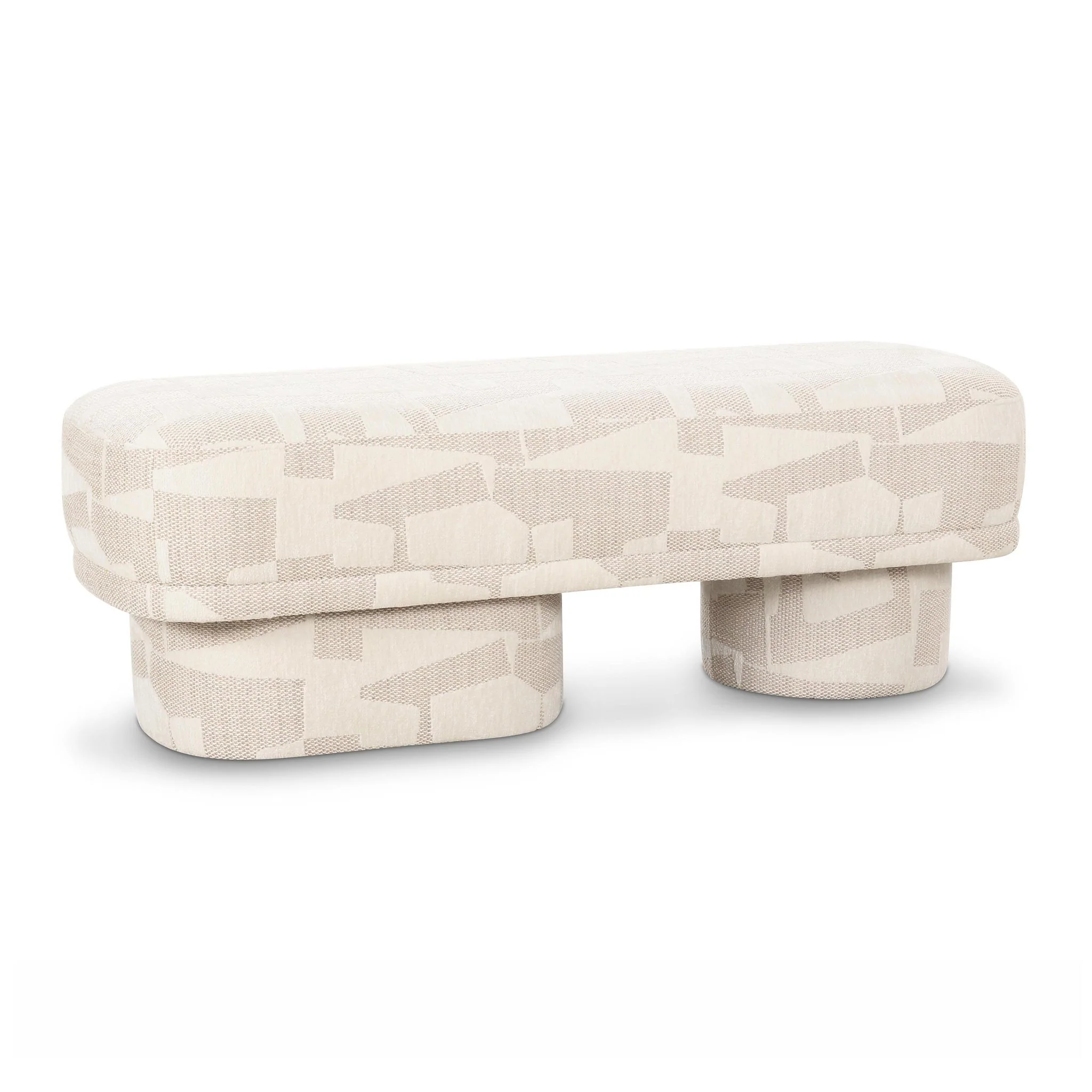 Lena Cream Jacquard Bench - Image 4