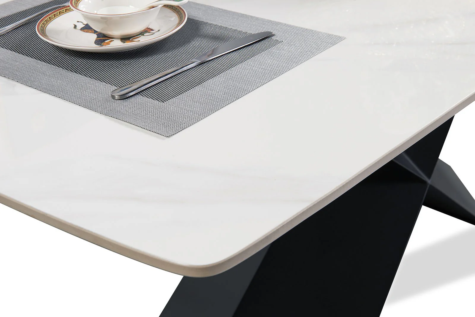 Lenvik Dining Table, Black/White - Image 7