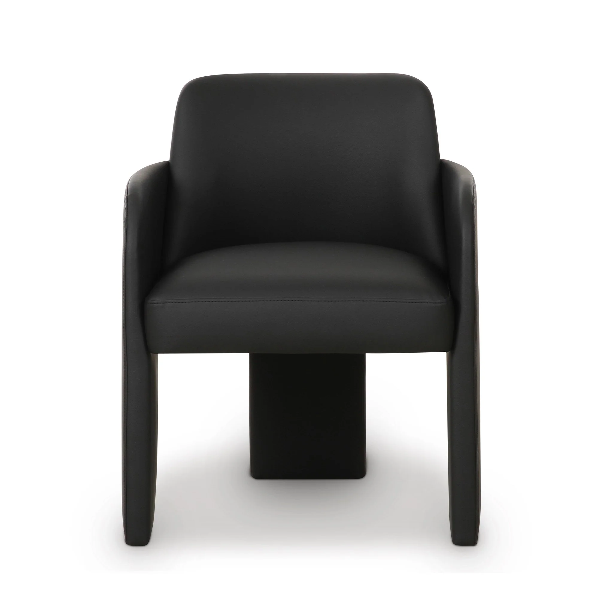 Leo Black Performance Vegan Leather Dining Chair - Image 3