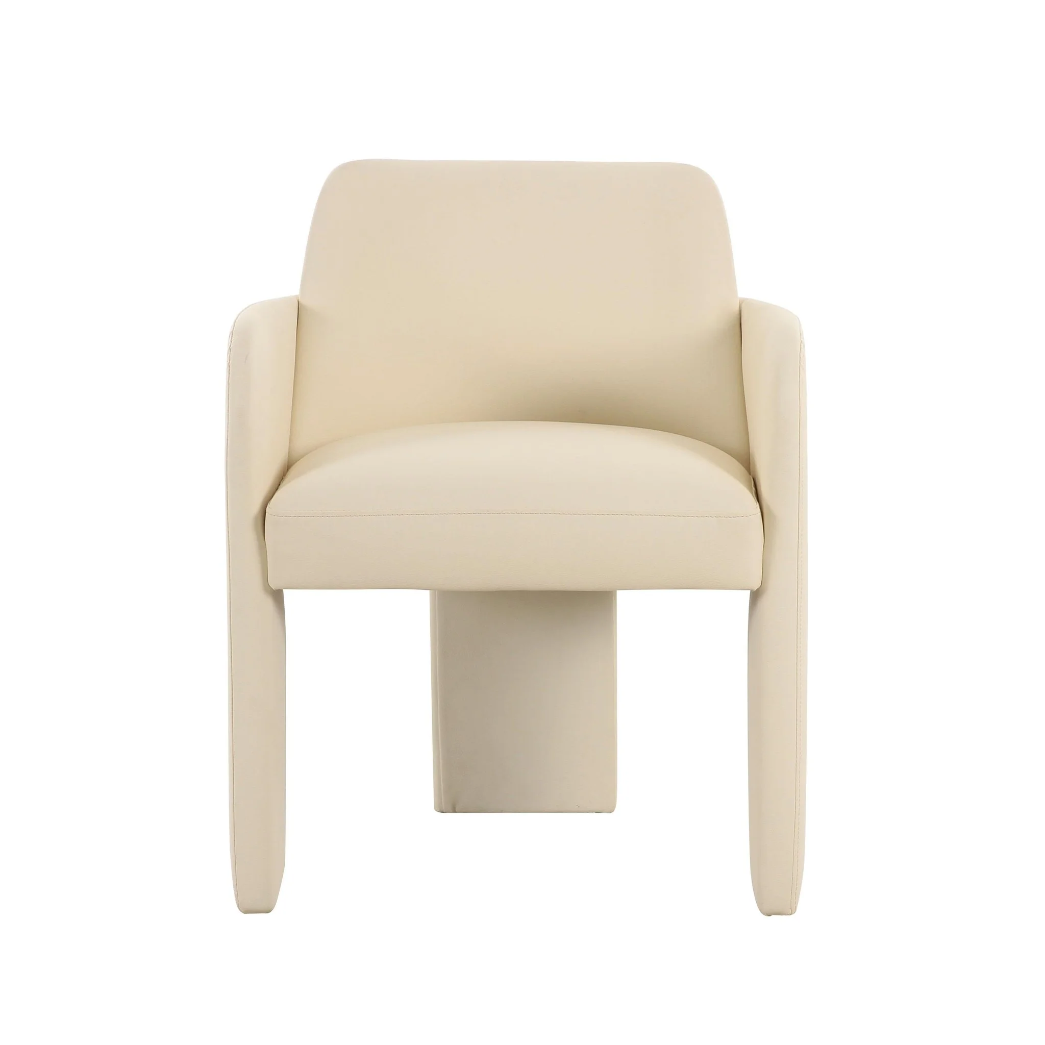 Leo Cream Performance Vegan Leather Dining Chair - Image 3