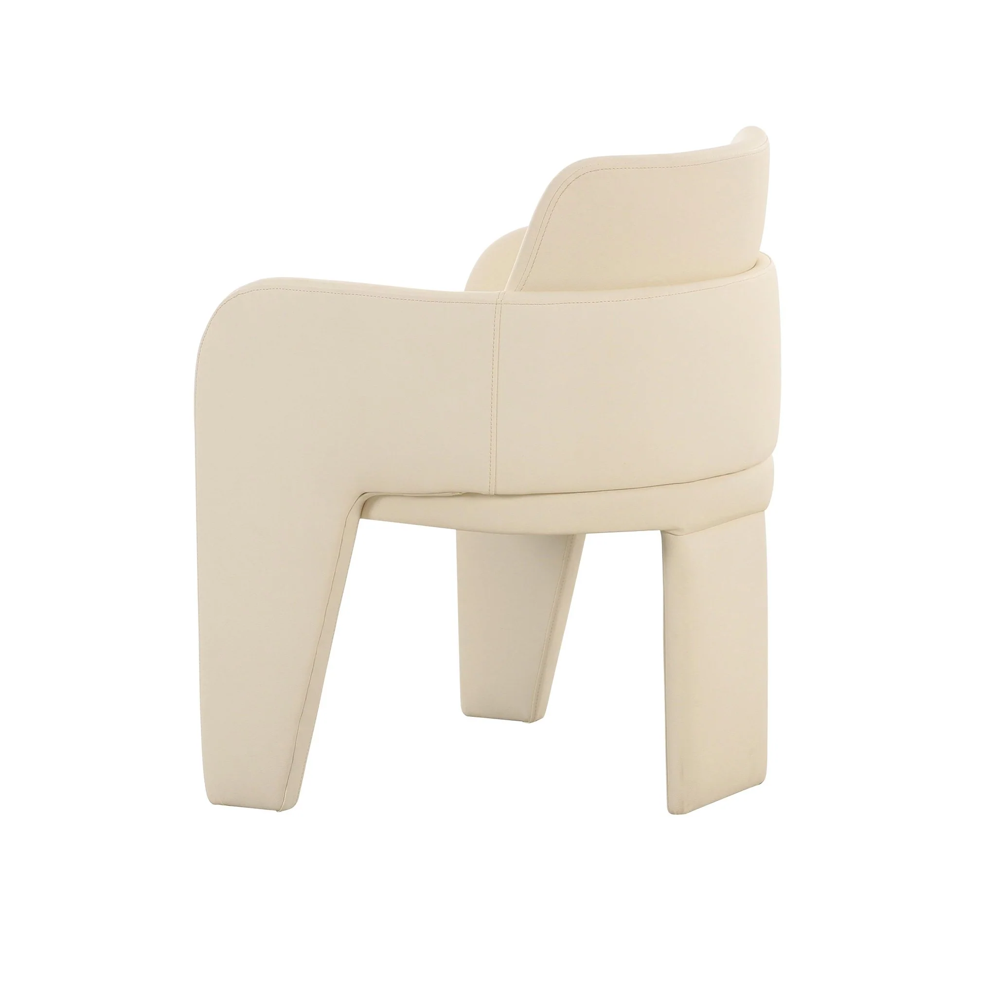 Leo Cream Performance Vegan Leather Dining Chair - Image 4