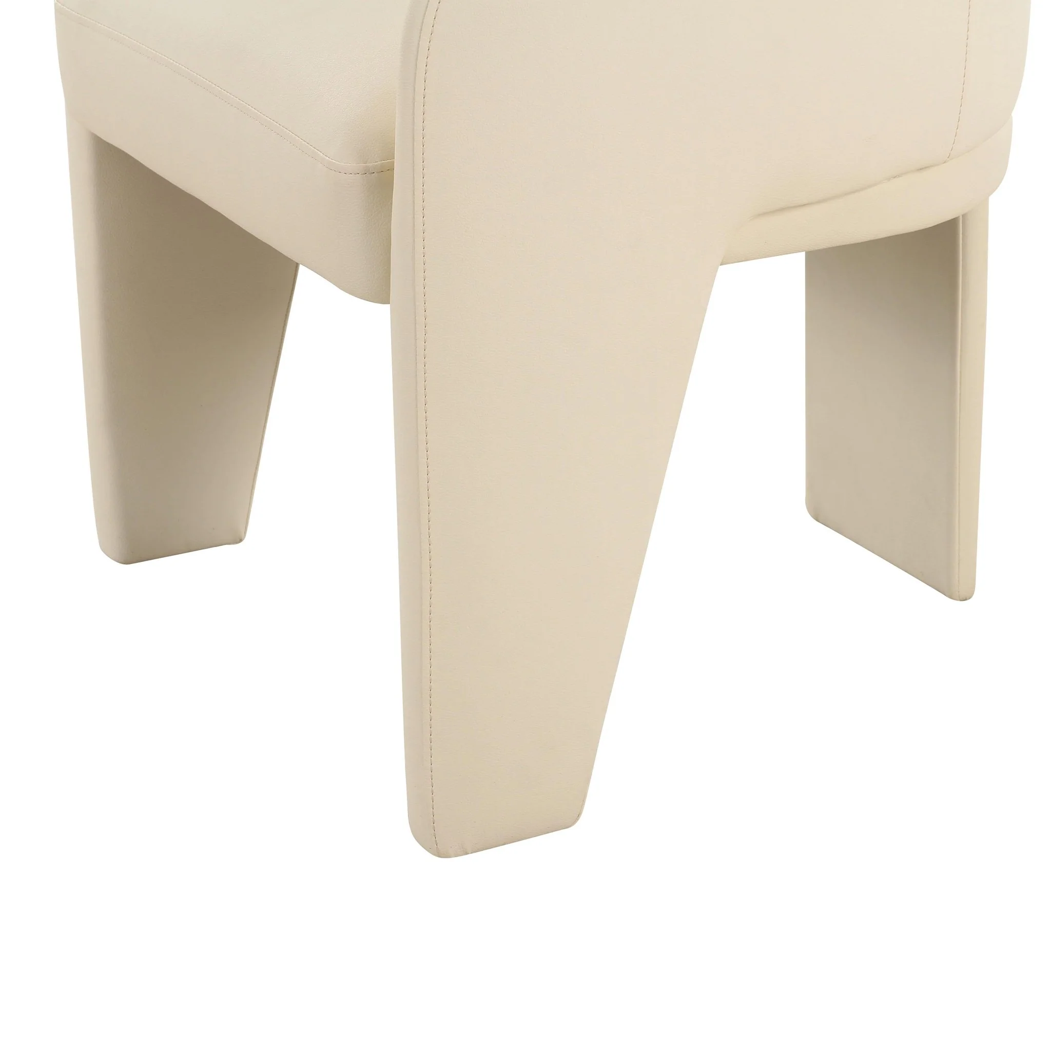 Leo Cream Performance Vegan Leather Dining Chair - Image 5