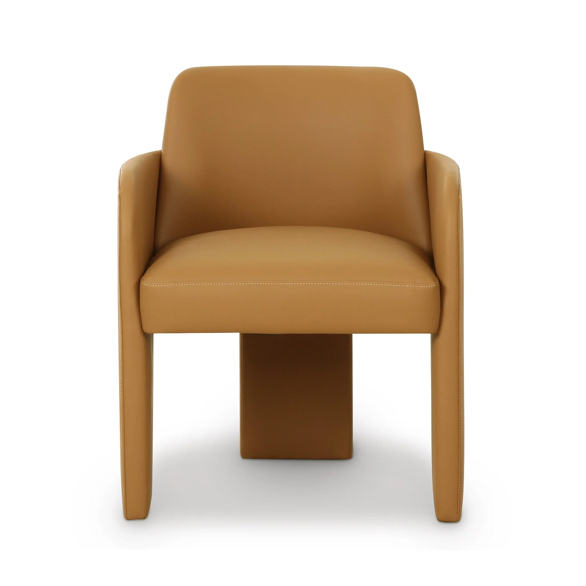 Leo Tan Performance Vegan Leather Dining Chair - Image 3
