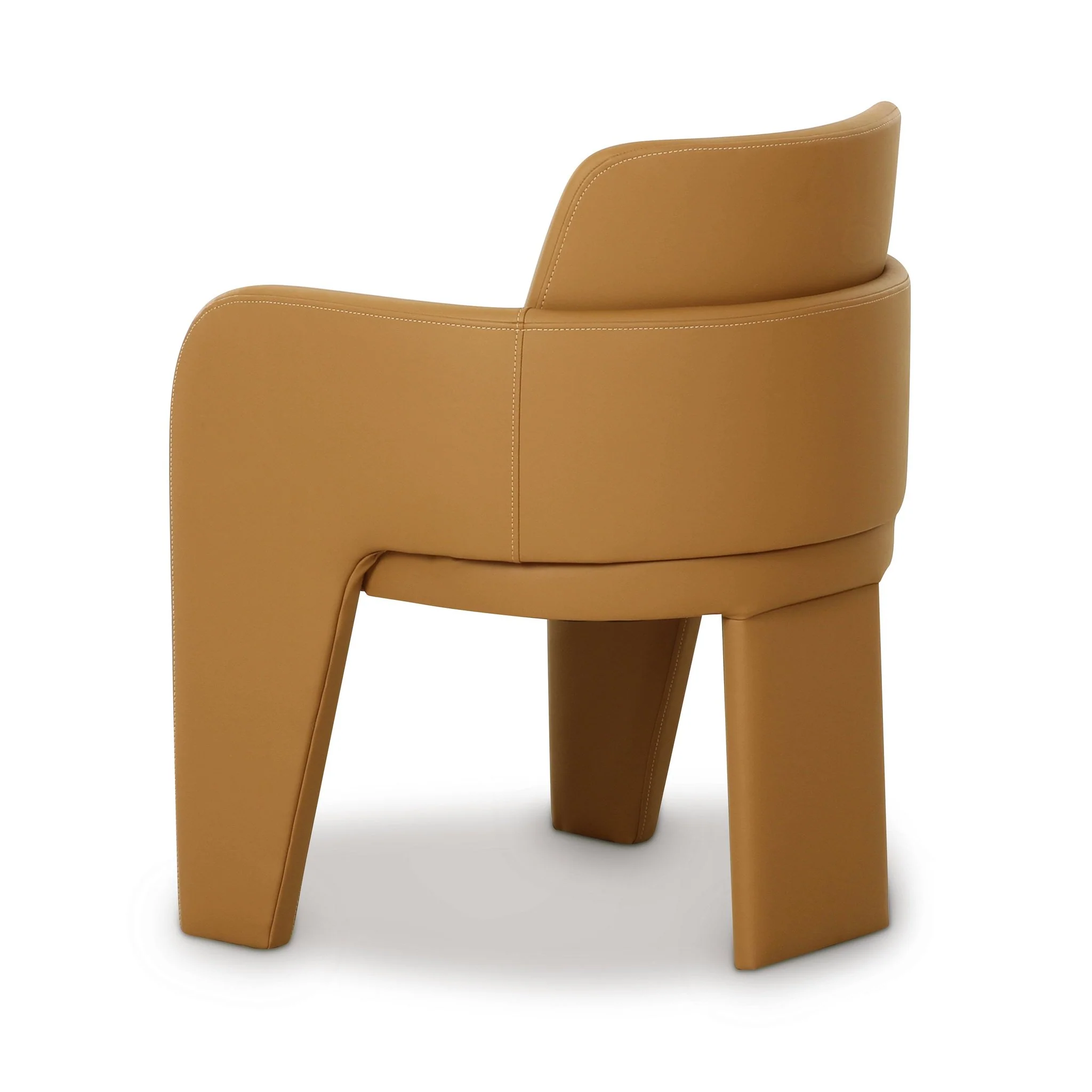 Leo Tan Performance Vegan Leather Dining Chair - Image 4