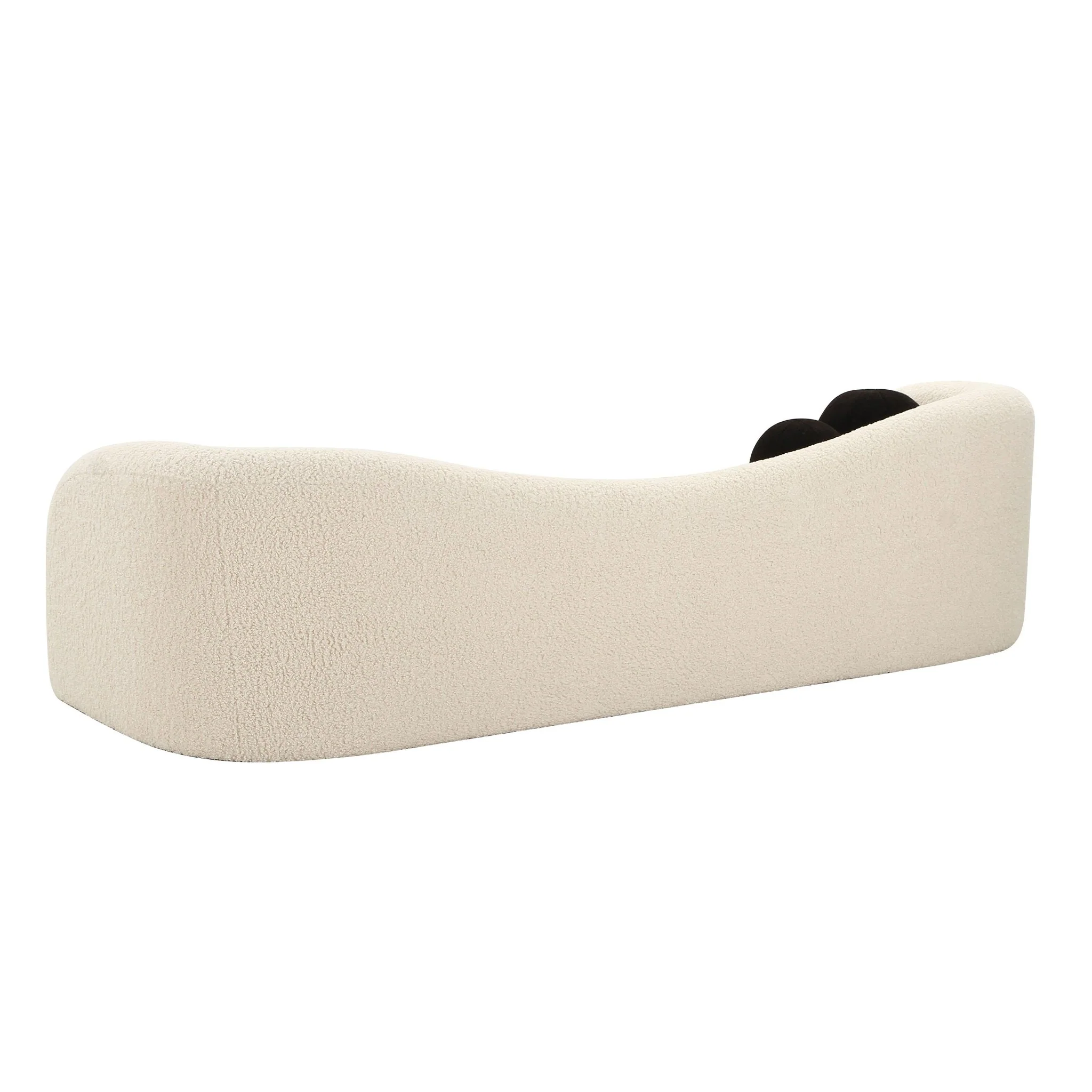 Leonie Beige Faux Shearling Sofa - Image 5