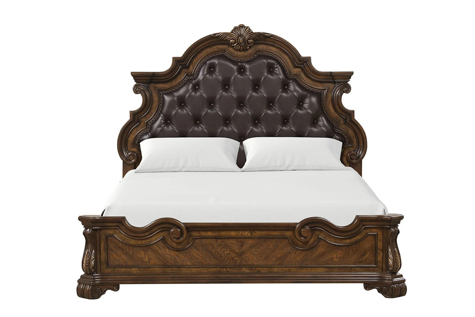Leovanni E.King Uph Bed, Dark Brown - Image 4