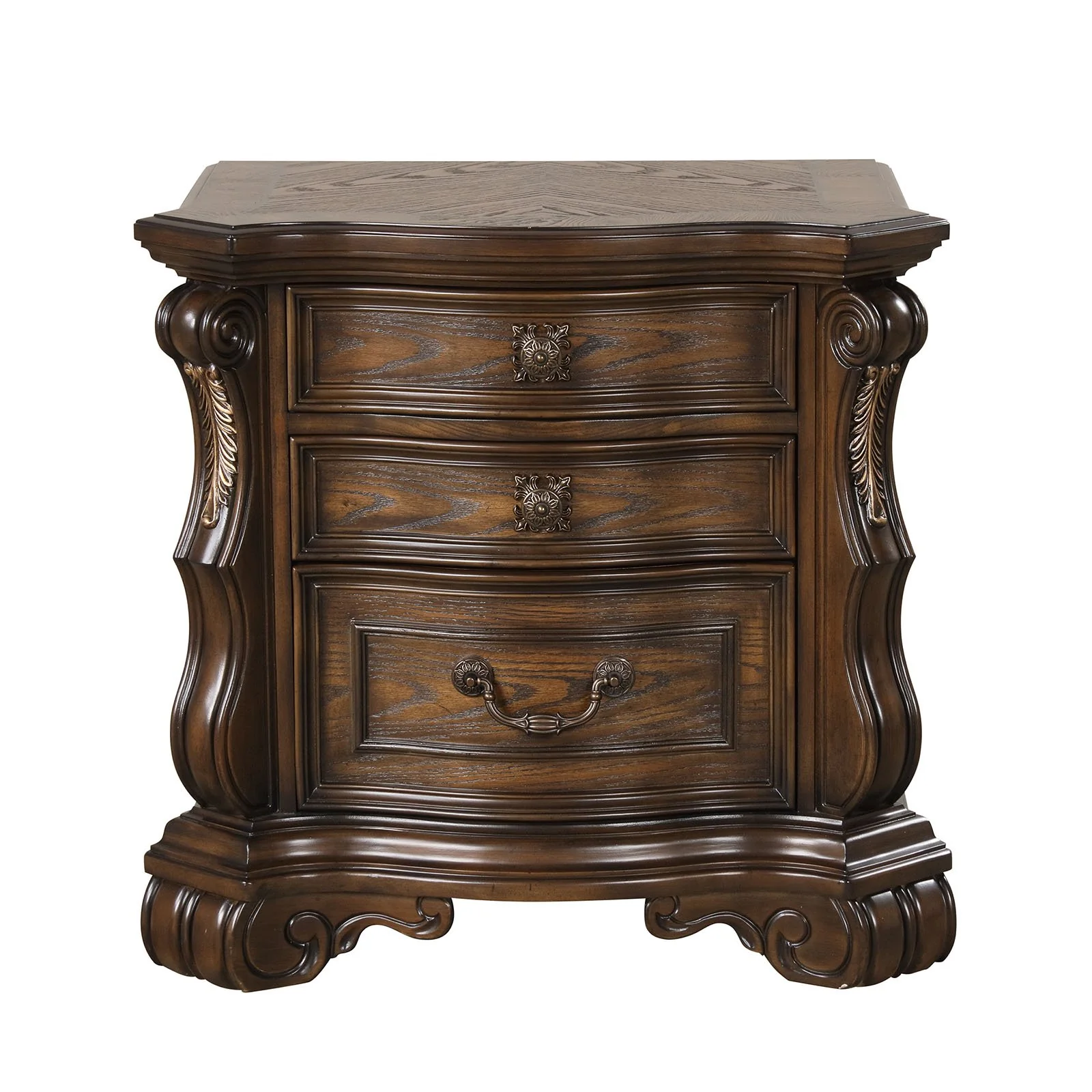 Leovanni Nightstand W/ USB A-C, Dark Brown - Image 3