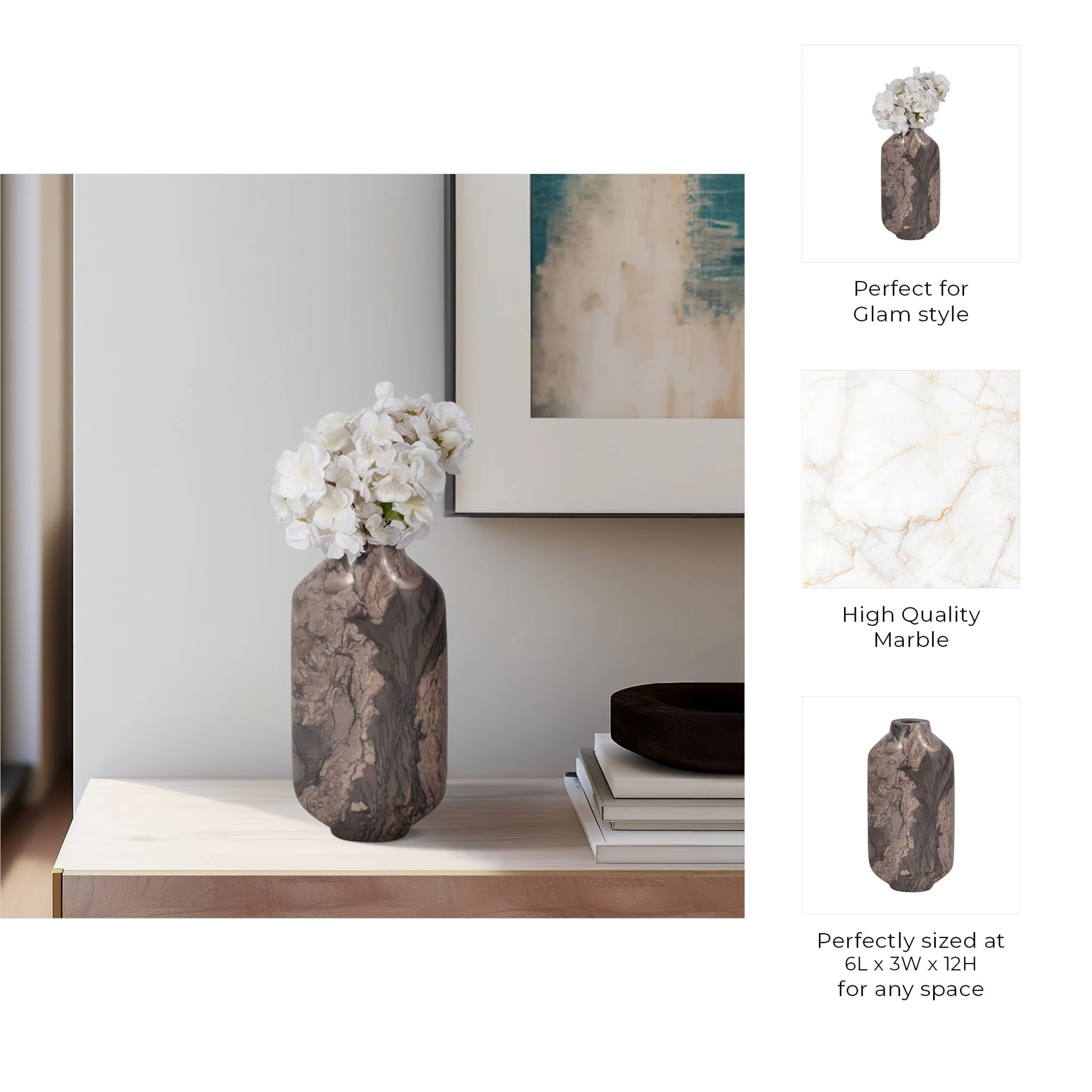 Levanto, 12" Contemporary Vase, Multi - Image 9