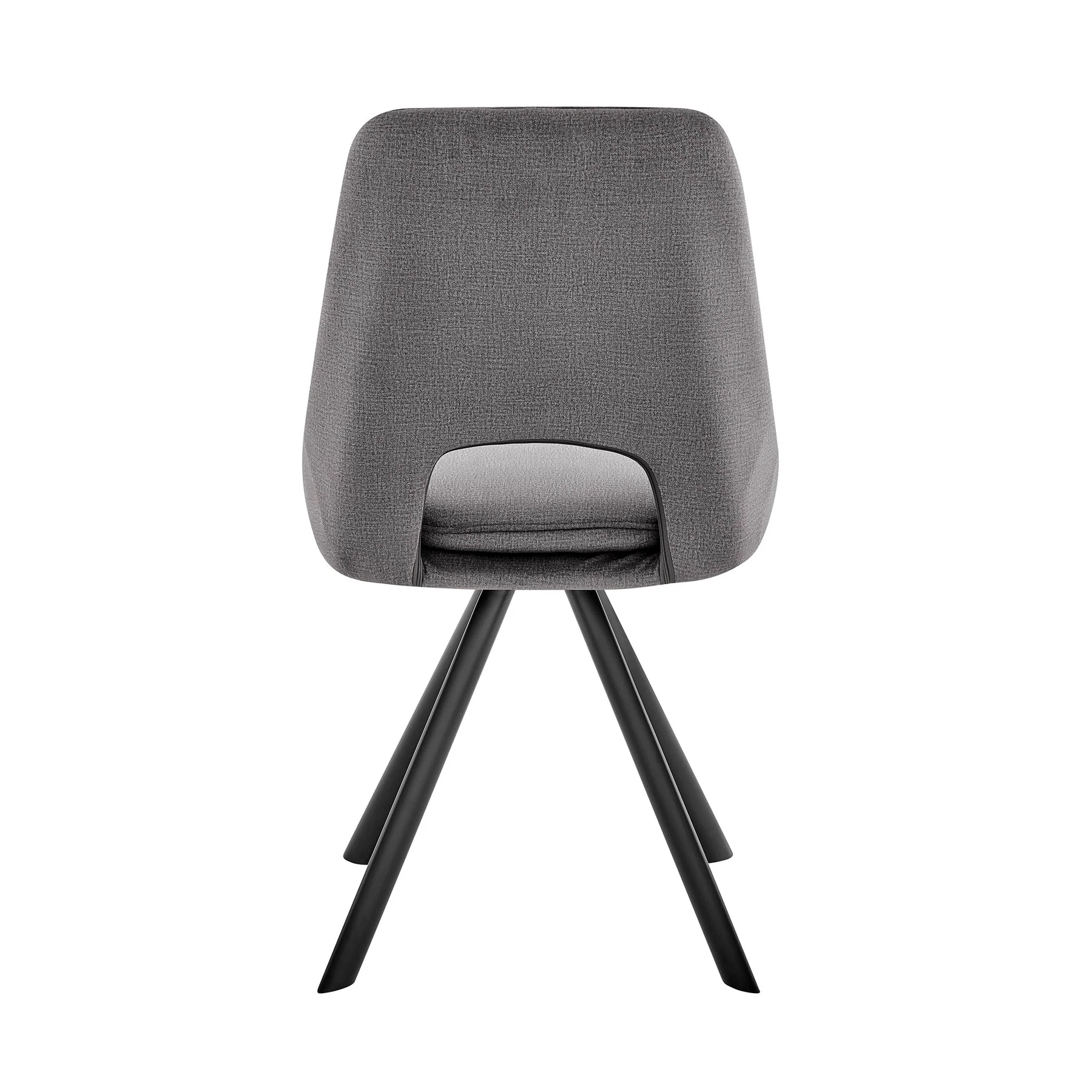 Lexi Dining room Accent Chair in Gray Velvet and Black Finish - Set of 2 - Image 5