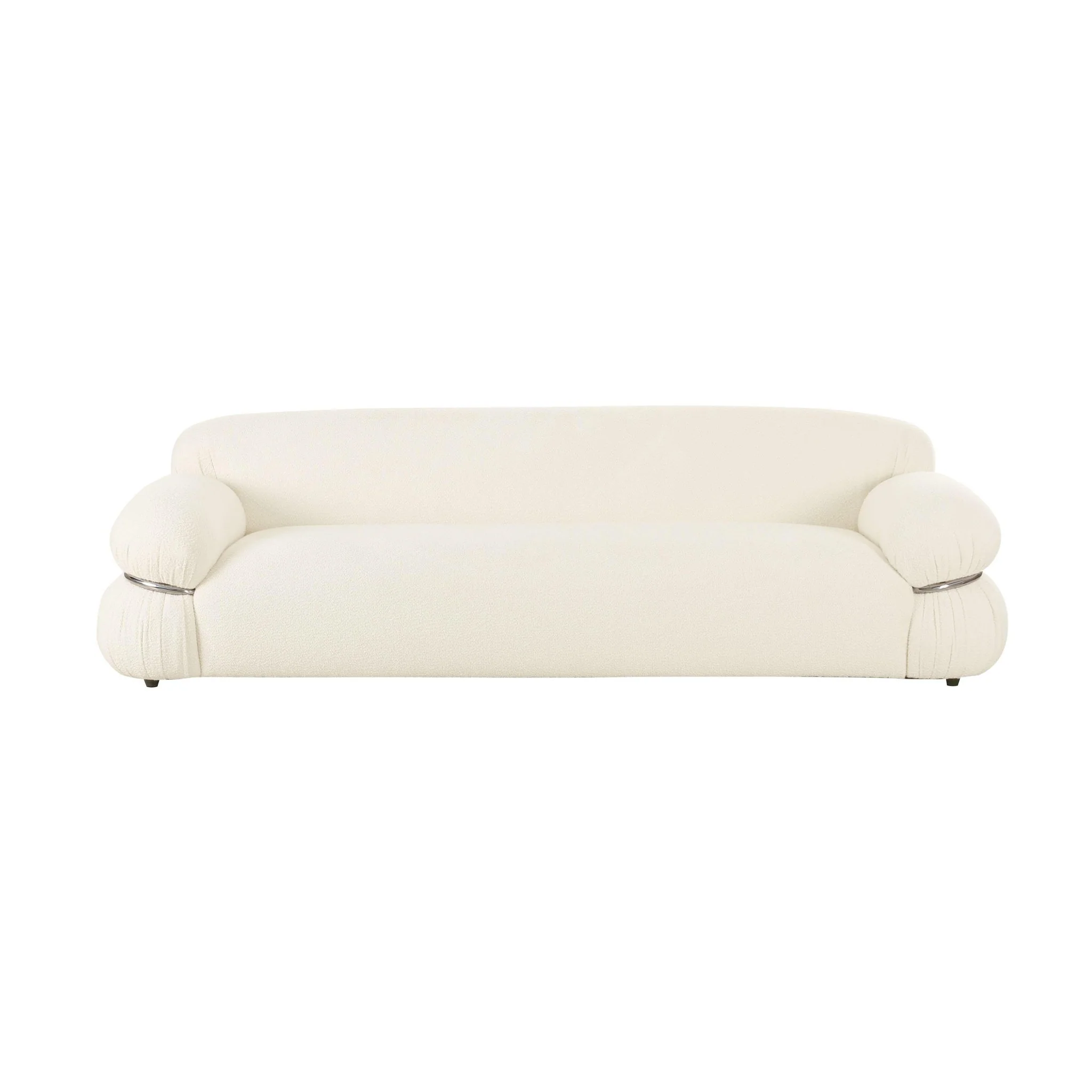 Leyla Cream Boucle Sofa - Image 3