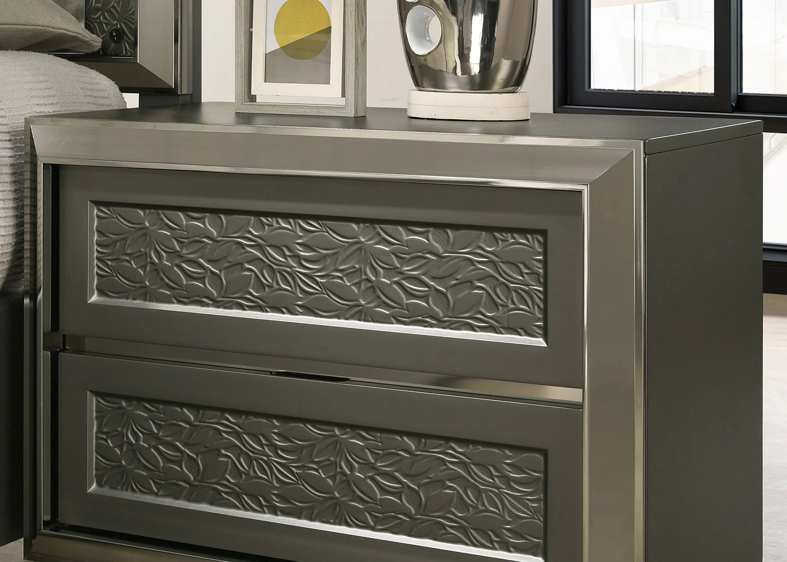 Leyland Nightstand, Dark Gray - Image 3