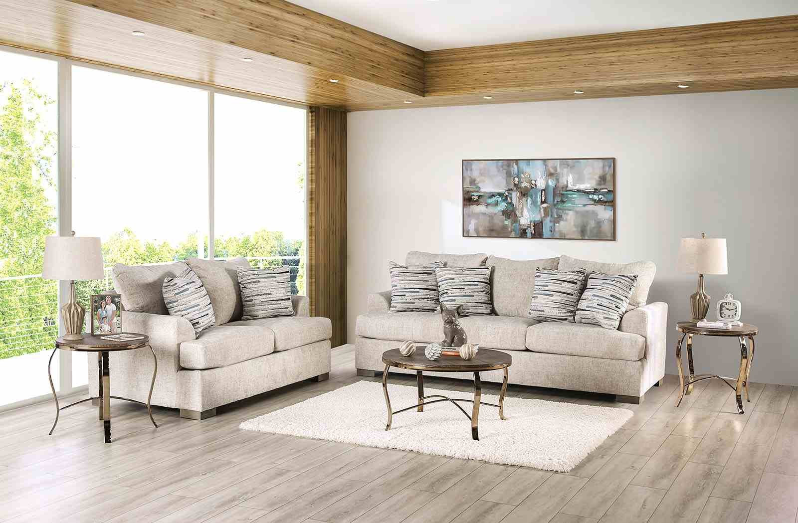 Leytonstone Loveseat, Cream - Image 2
